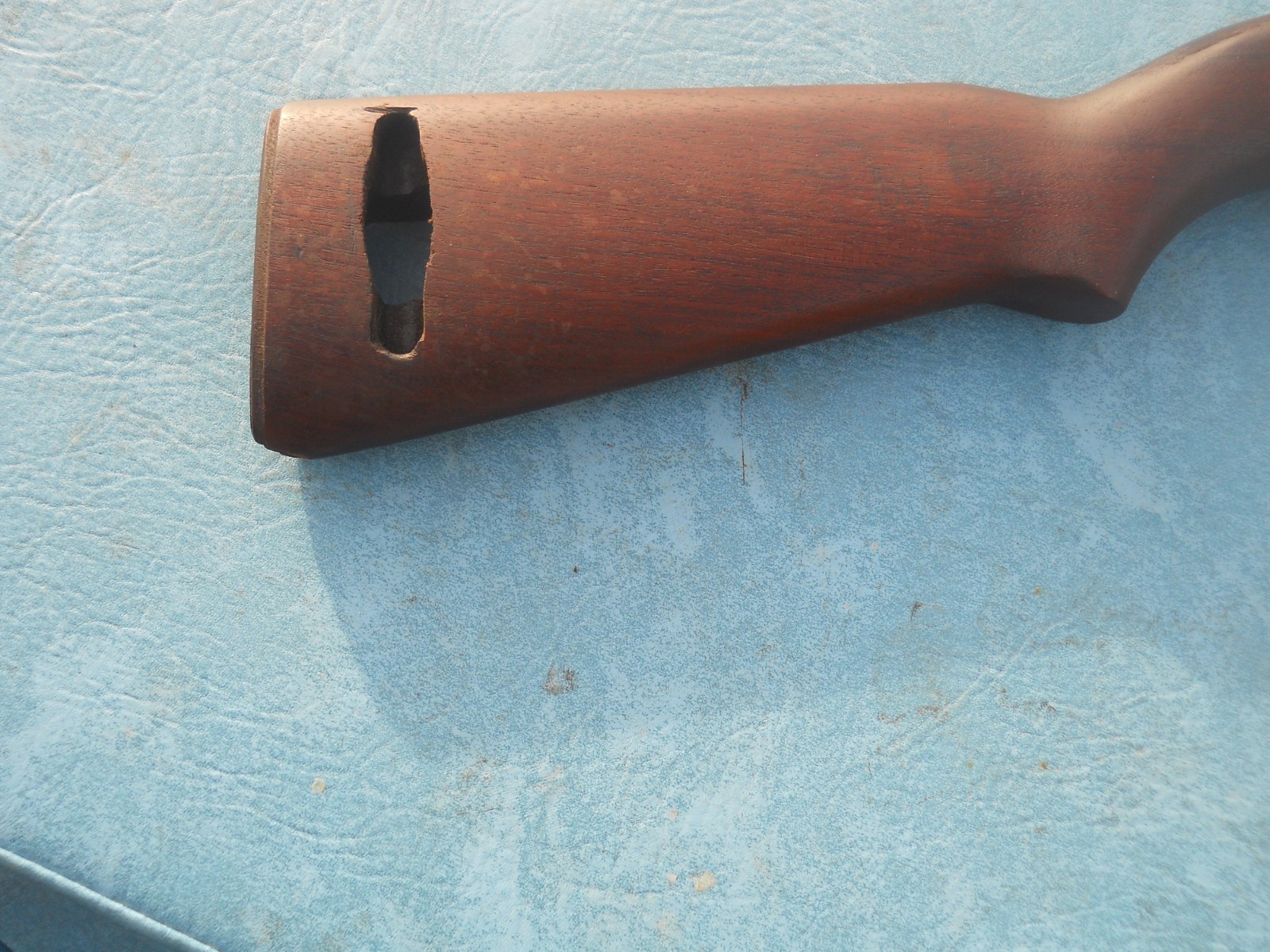 WWII M1 Carbine SAGINAW Type III Oval Cut low Wood Stock SG stamp Original M-1
