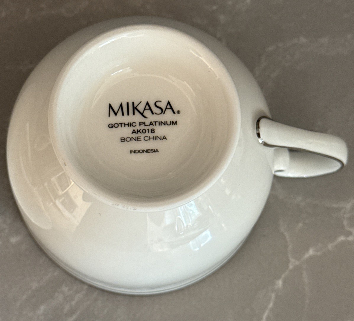 Mikasa Gothic Platinum Tea Coffee Cup & Saucer Set AK018 Classic Design