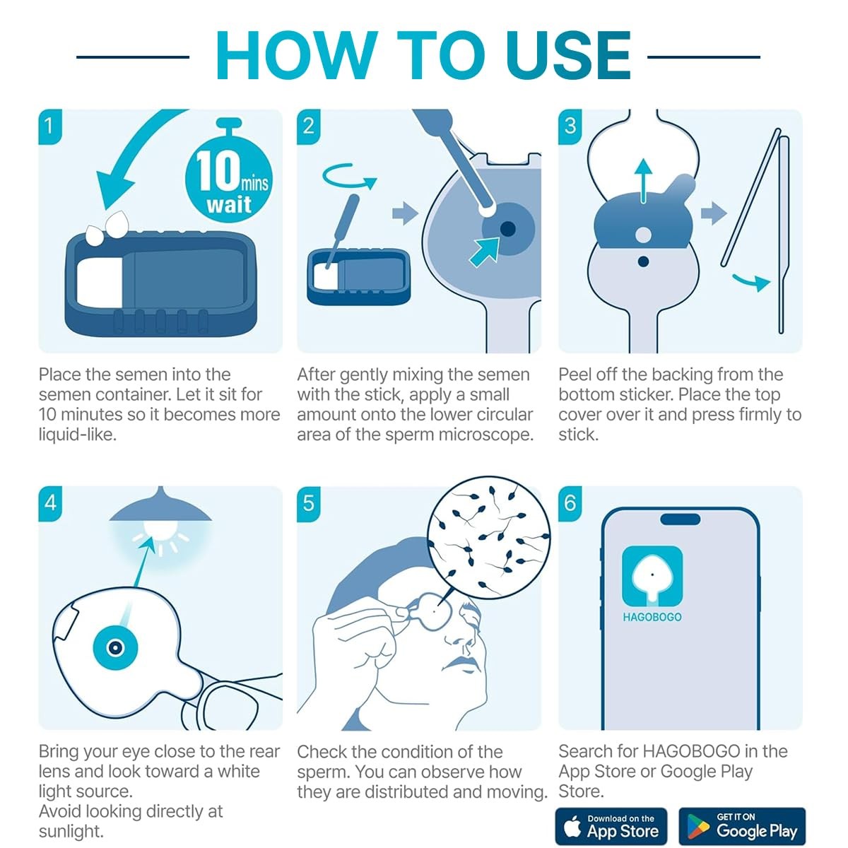 Single-Use Sperm Observation Kit for Men | At-Home Fertility Test | Easy-to-U…