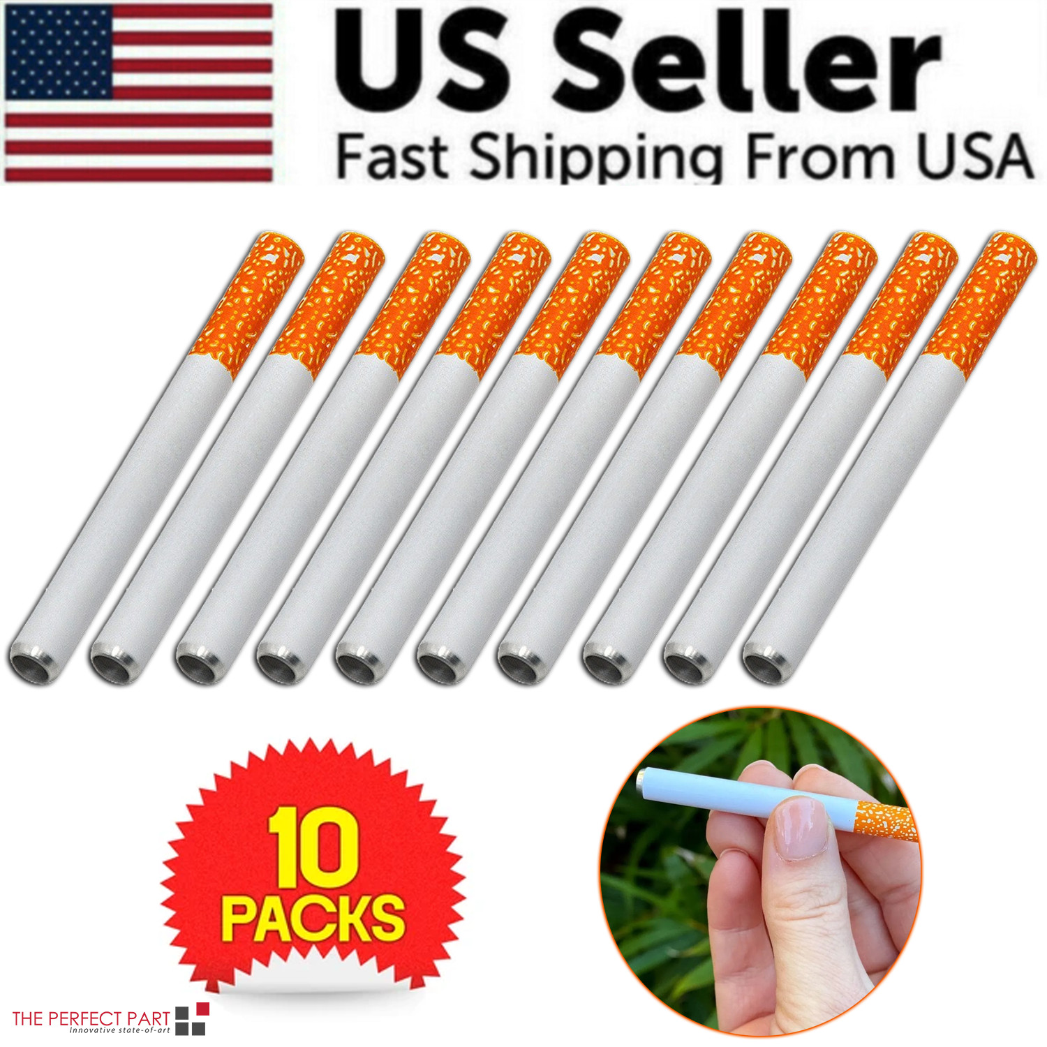 10 Pack 3” One Hitter Pipe Aluminum Bat Tobacco Smoking Dugout Accessories – USA