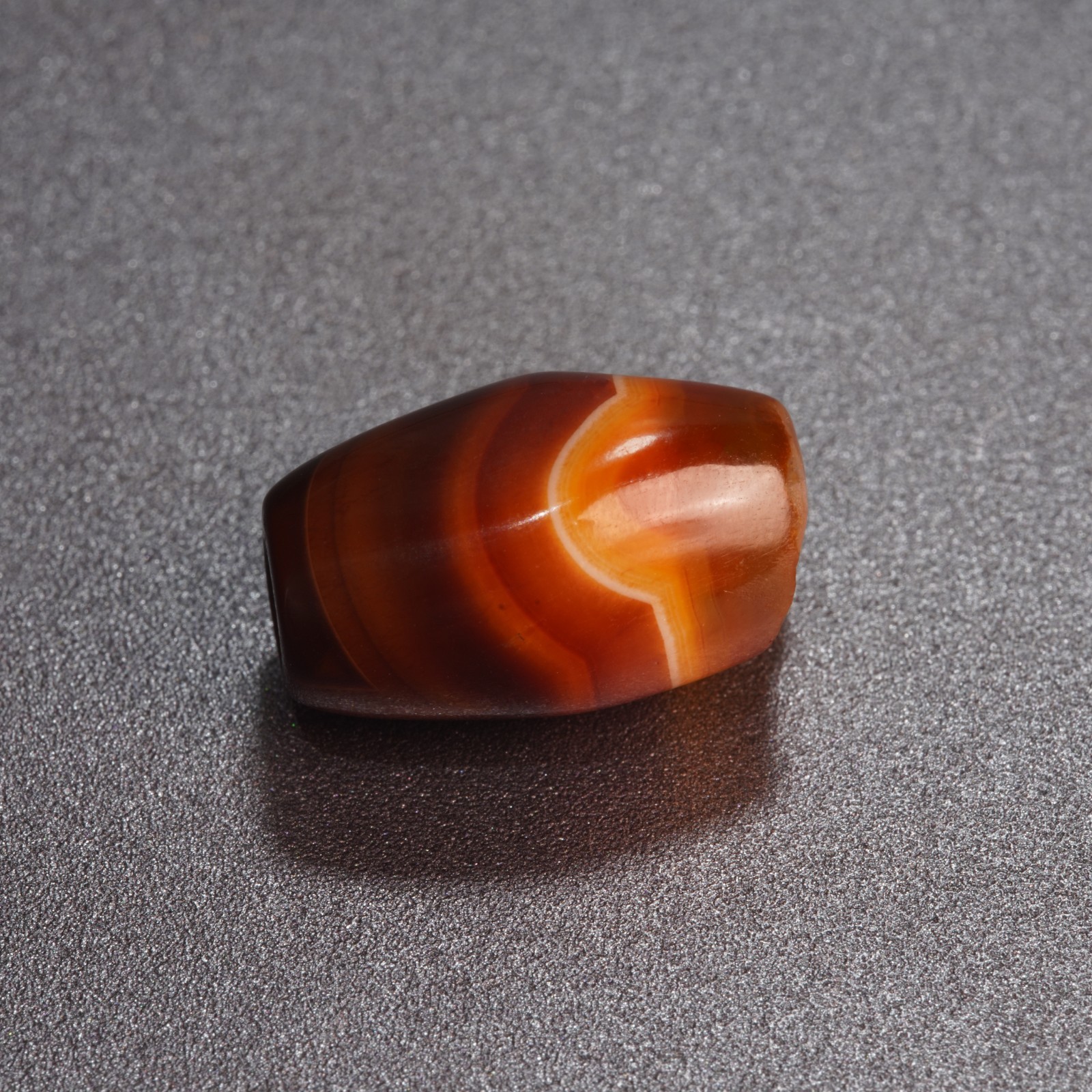 Ancient Agate Style Bead, Natural Banded Gemstone for Collection and Craft 3.1g