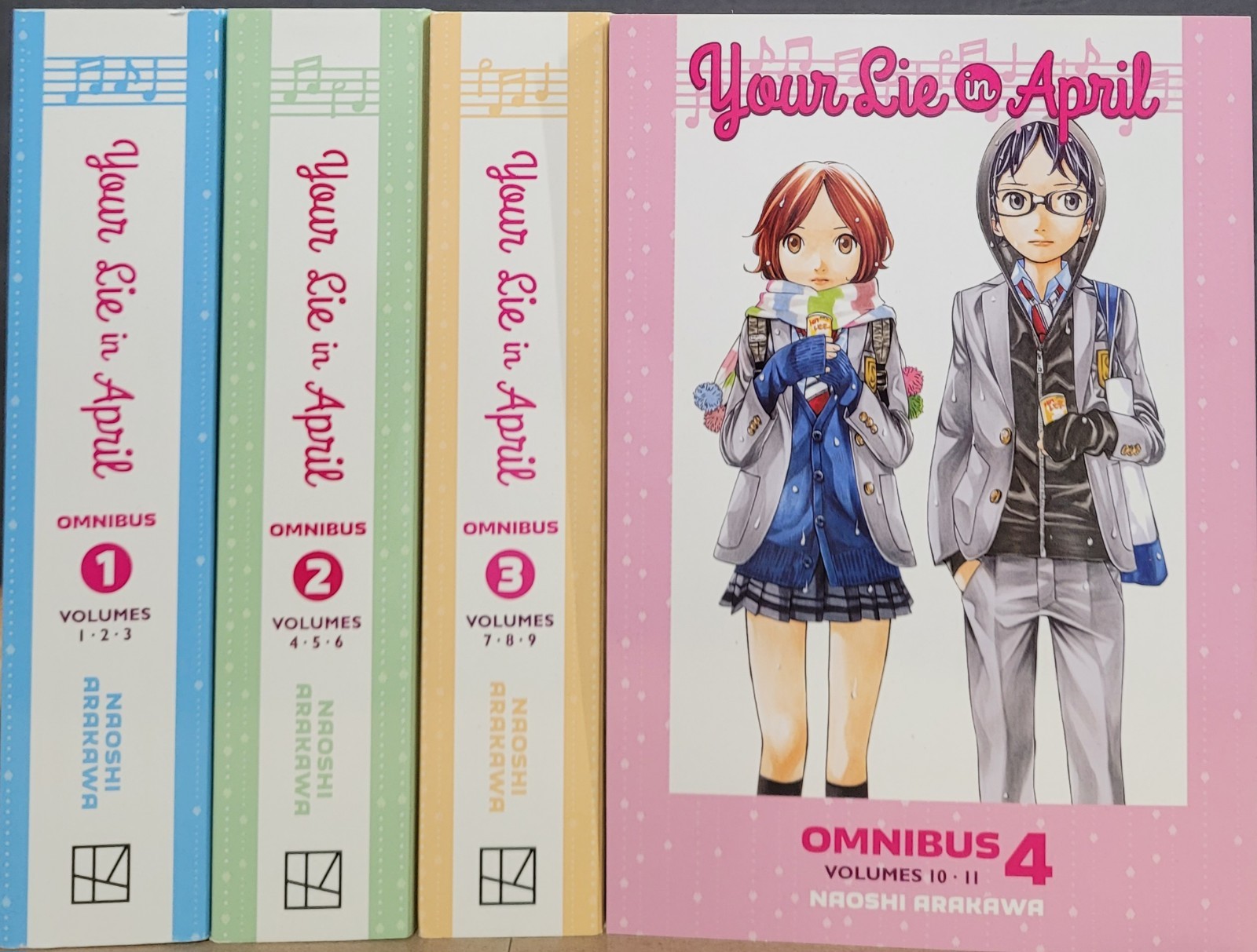 Your Lie in April Manga Omnibus Vol 1-4 Brand New English Covers 1-11 Kodansha