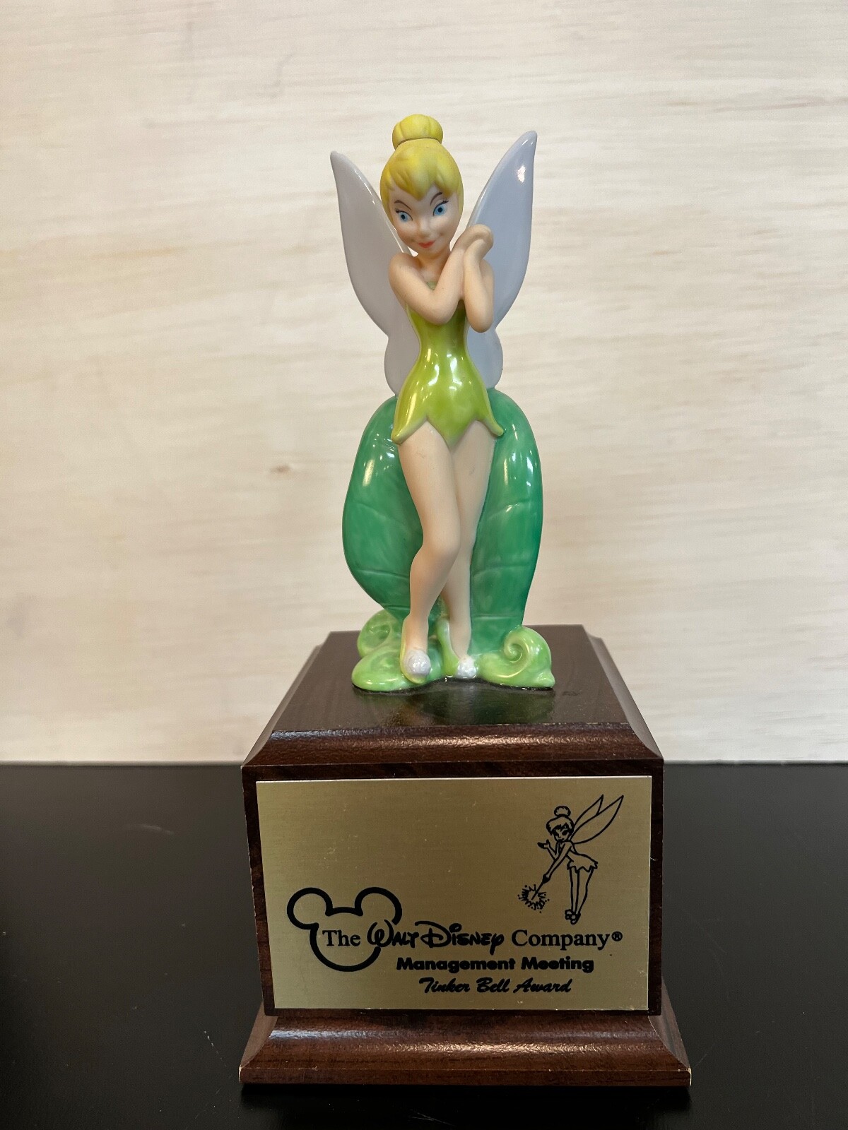 RARE Porcelain Walt Disney Tinkerbell Management Meeting Award