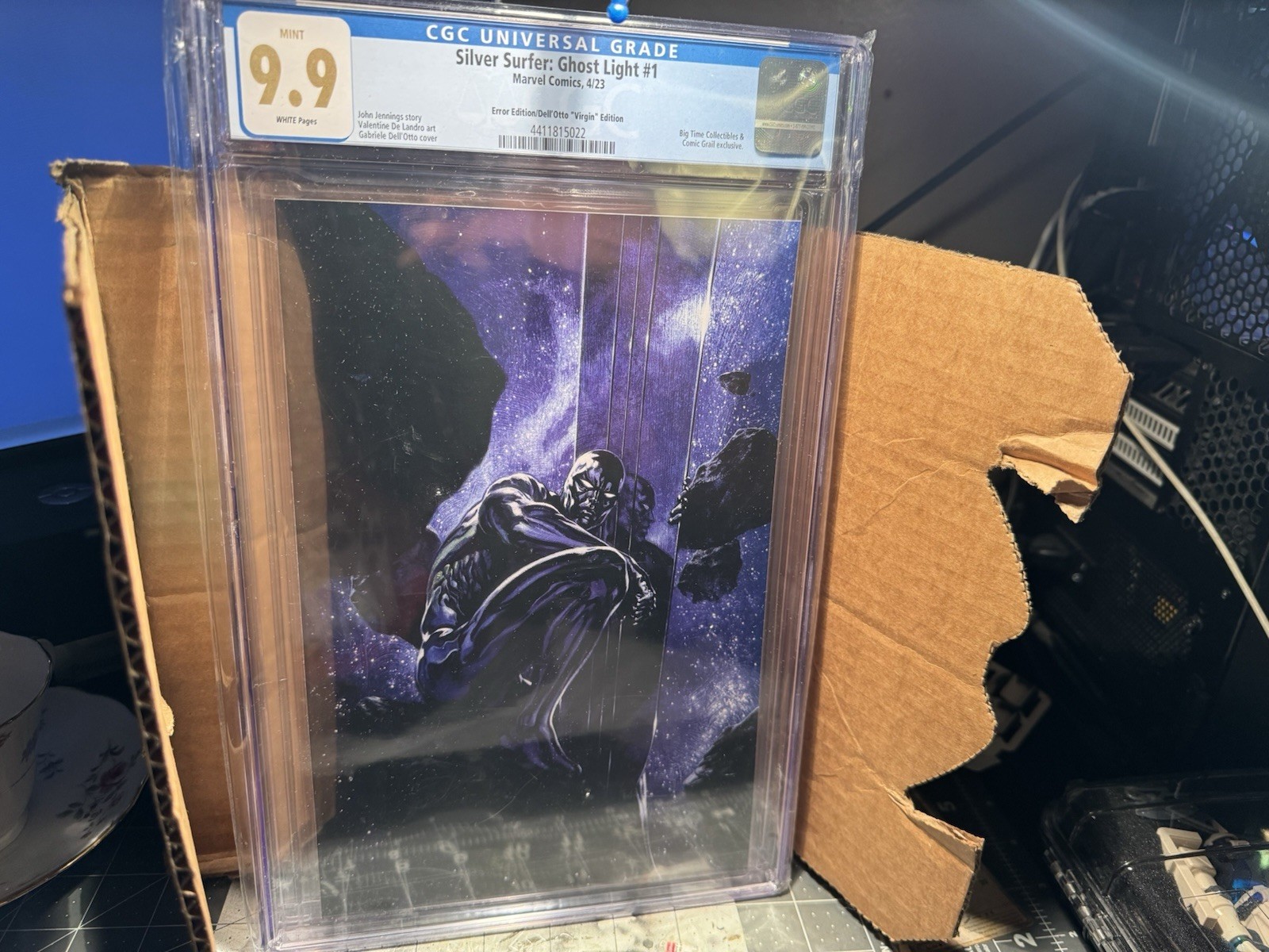 Silver Surfer Ghost Light #1 (2023) CGC 9.9 MINT Del Otto Virgin Error Recalled
