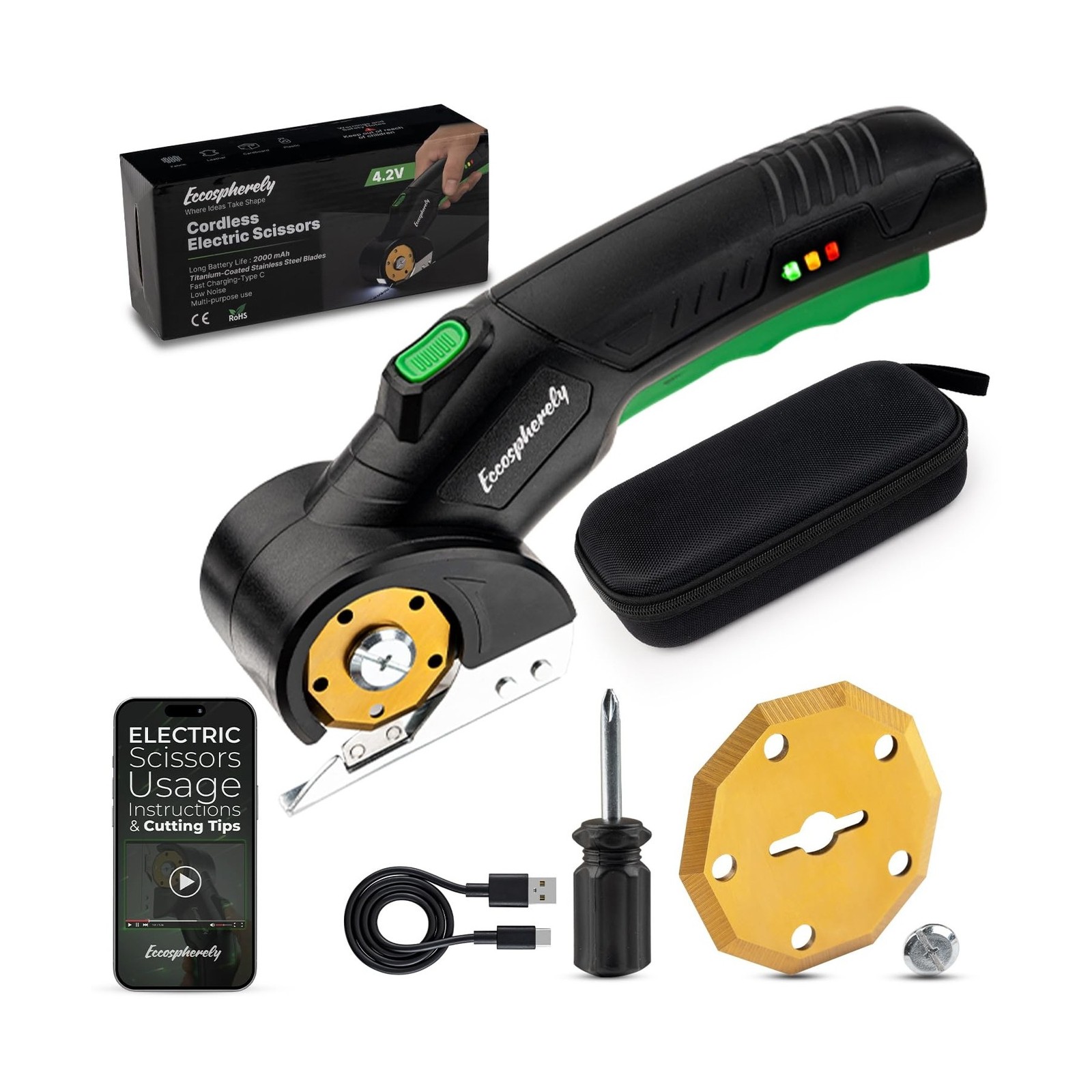 Electric Box Cutter for Cardboard, Box Cutter Cordless, Cordles… Fast USA SHIP