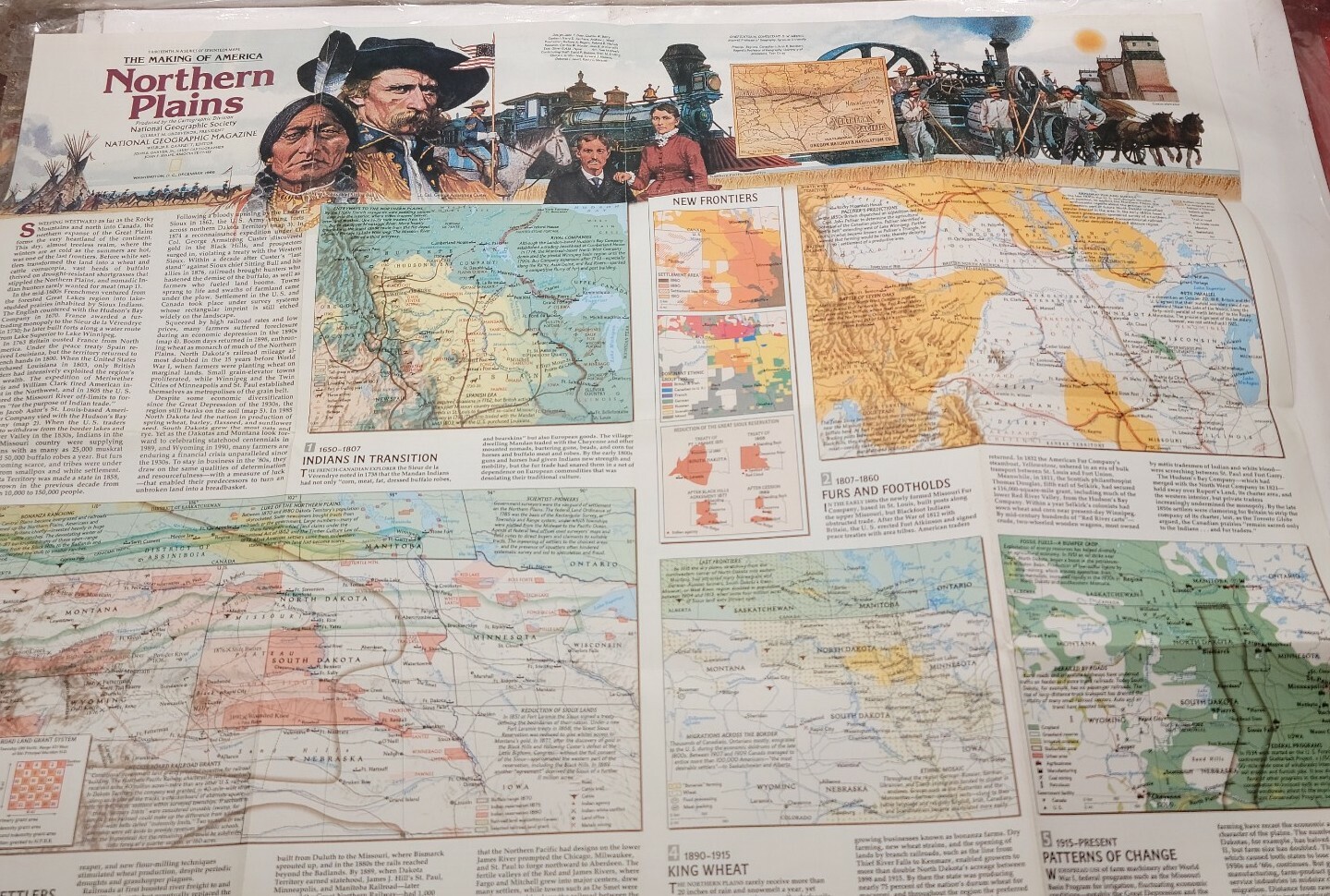 Northern Plains Making of America History Foldable Map Travel planning