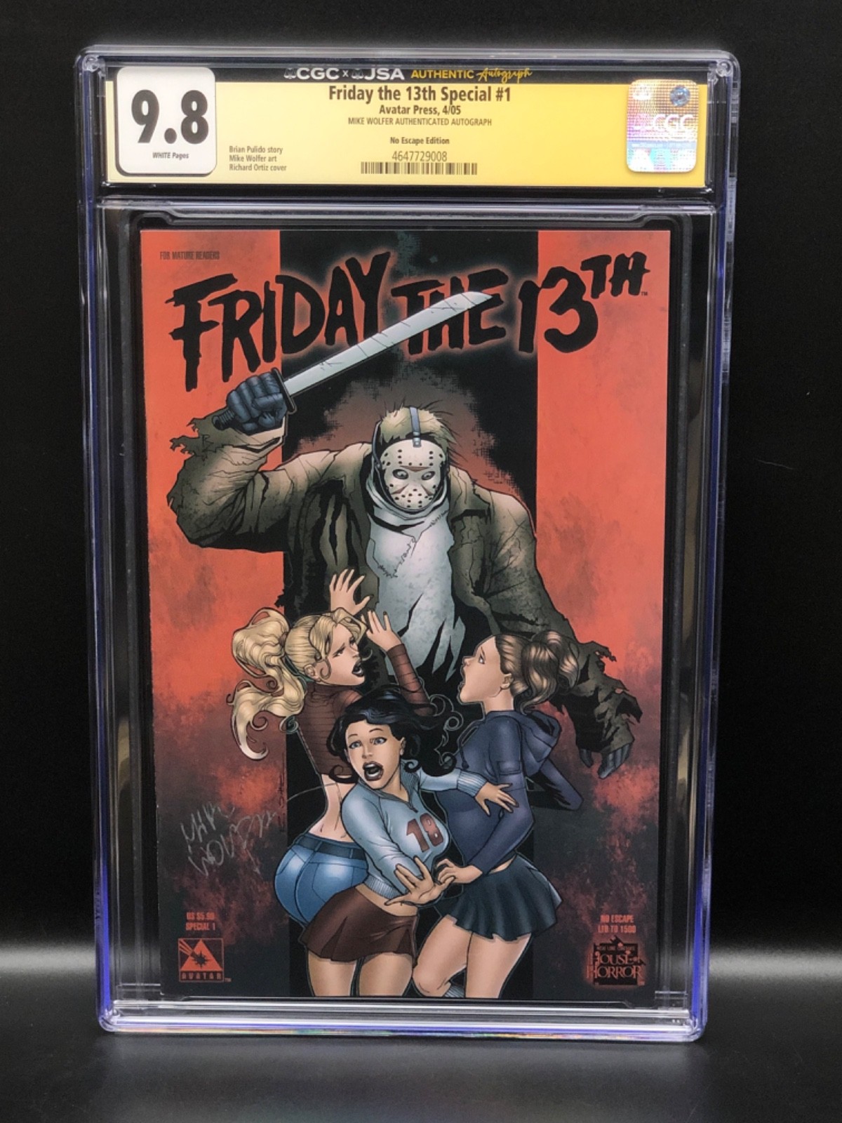 Friday the 13th Special #1 – No Escape Edition – CGC 9.8 – Signed Wolfer