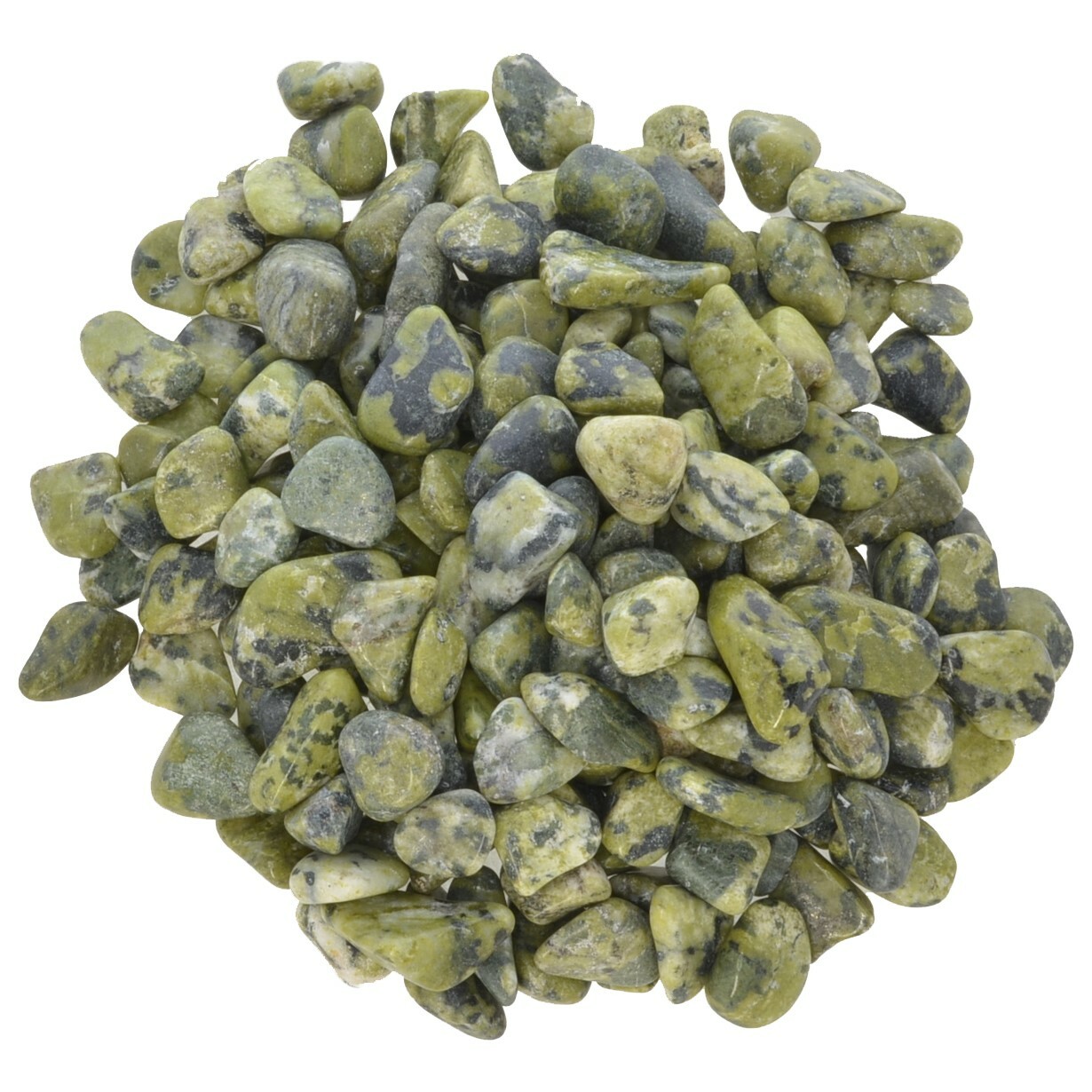 1 lb Nephrite Jade Tumbled Stones – Grade 1 – XXSmall – 0.25″ to 0.5″ Avg.