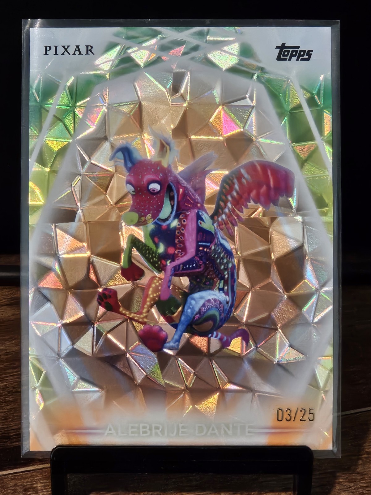 2025 Topps Disney Neon Alebrije Dante Orange Diamante #/25