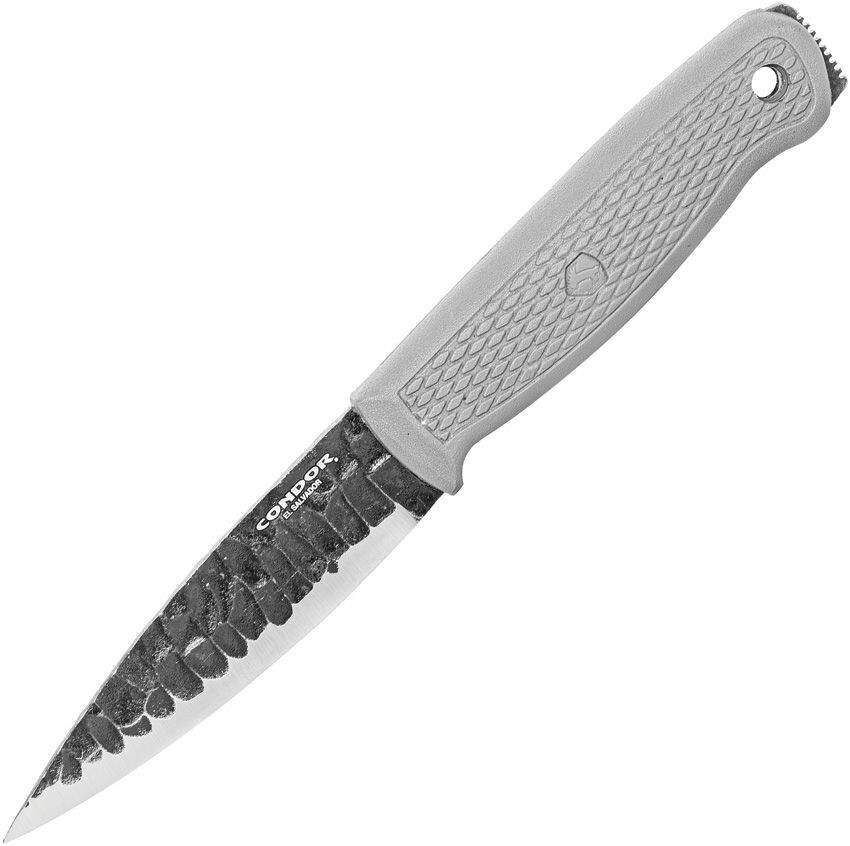 Condor Trog Fixed Knife 4.25″ 1095HC Steel Full Blade Gray Polypropylene Handle