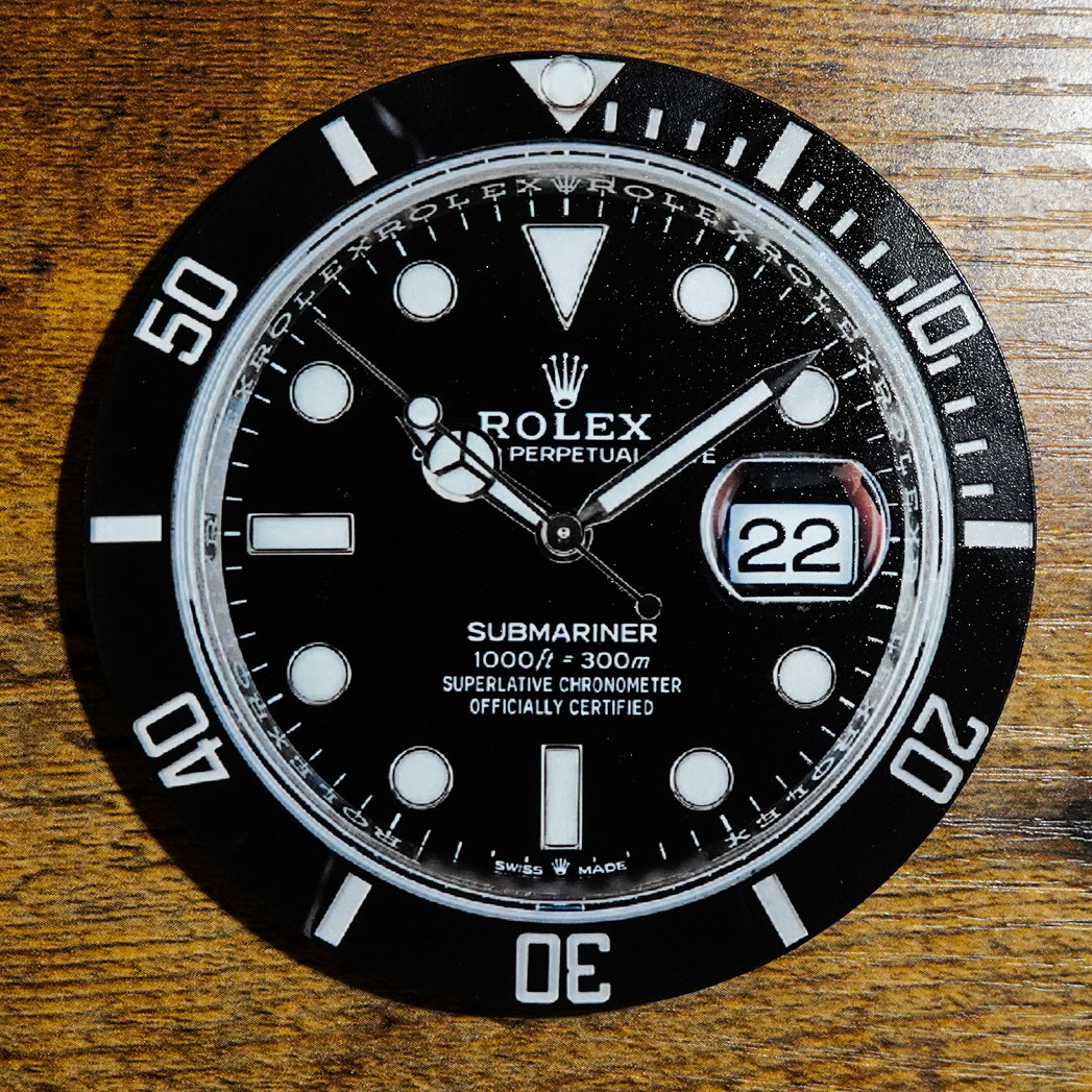 Rolex Submariner Black Watch Dial Coaster Drink Holder Man Cave Bar Desk Gift