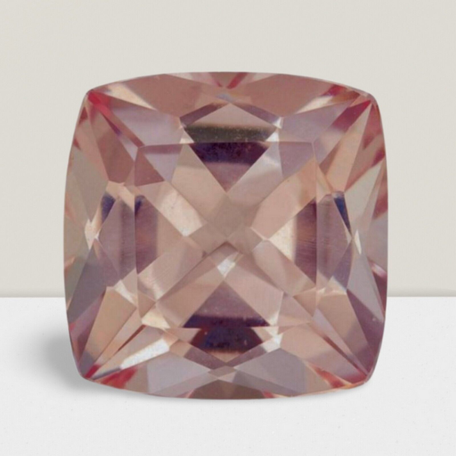 Morganite Cushion Cut Gemstone 4.50 Cts – 11 mm VVS Loose Gem