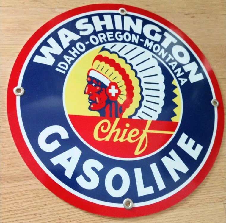 Washington Gasoline Gas Oil Sign