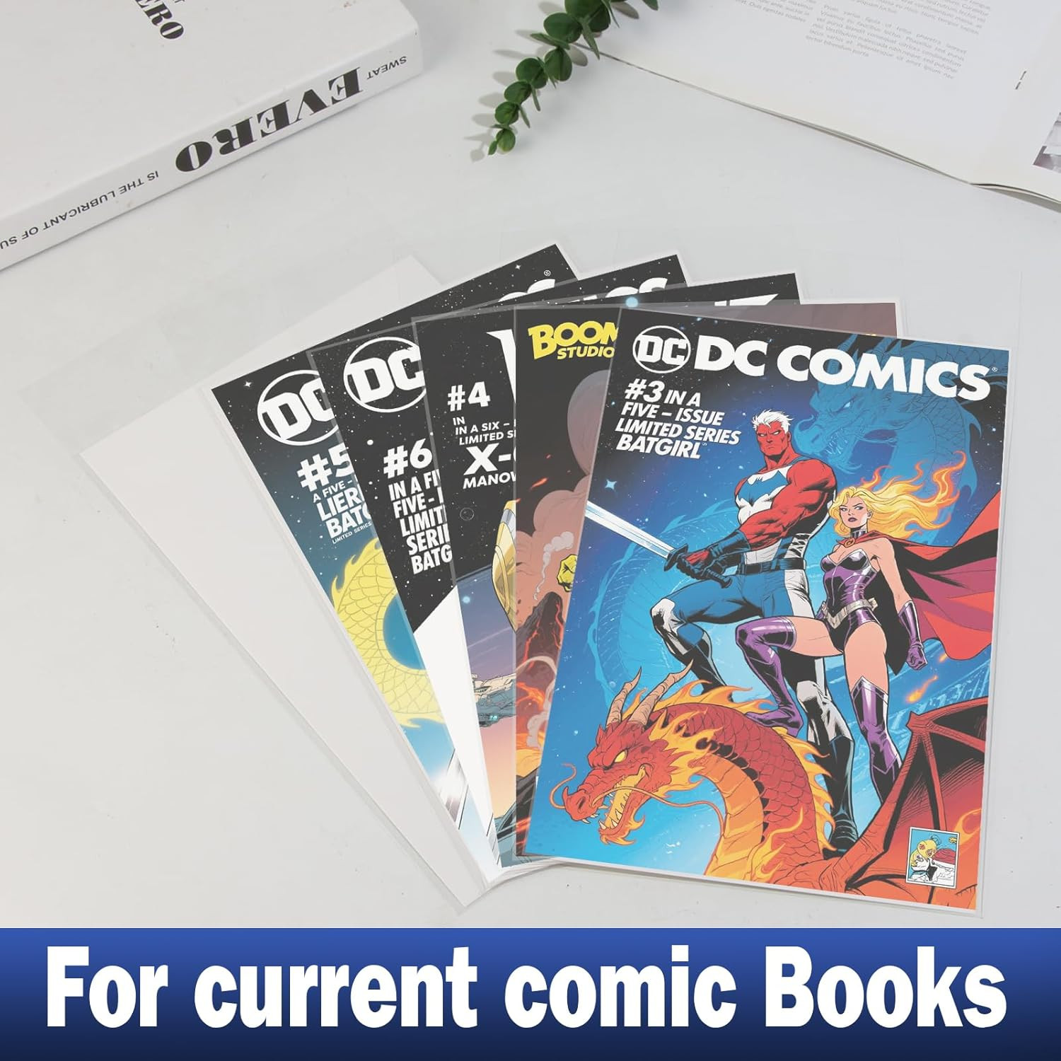 200Ct Current Comic Book Bags Resealable,3.5 Mil Thick Comic Book Sleeves,Acid-F