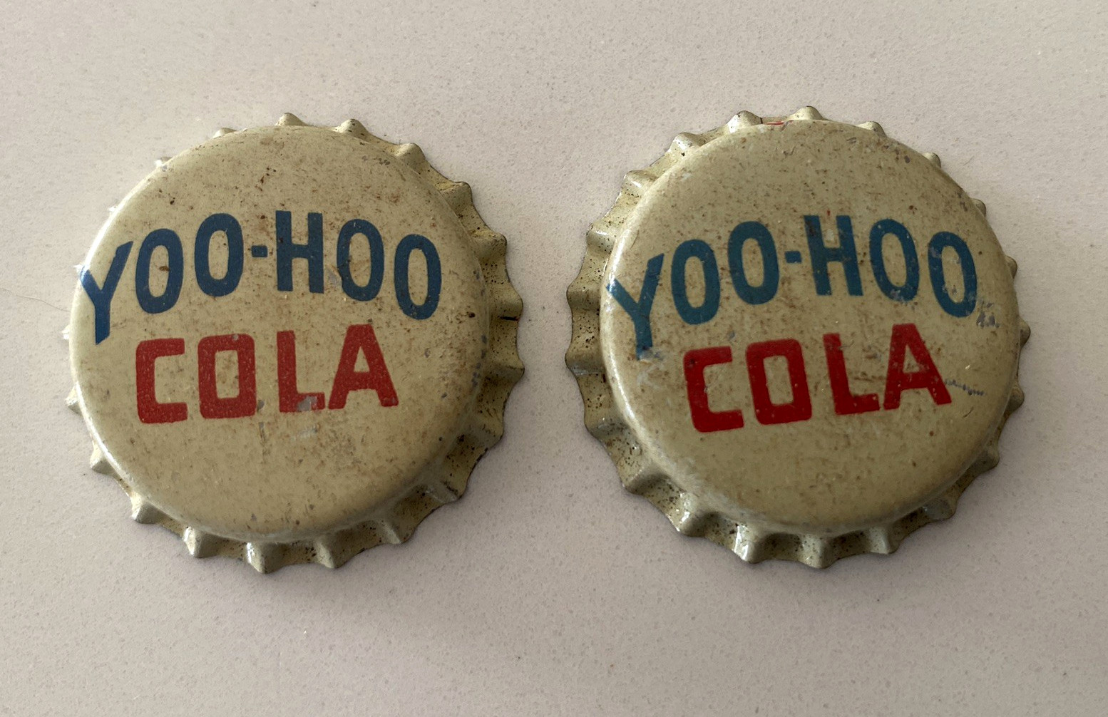 2 1950s 1960s Yoo-Hoo Unused Cola Cork Soda Bottle Cap Vintage 50s 60s YooHoo