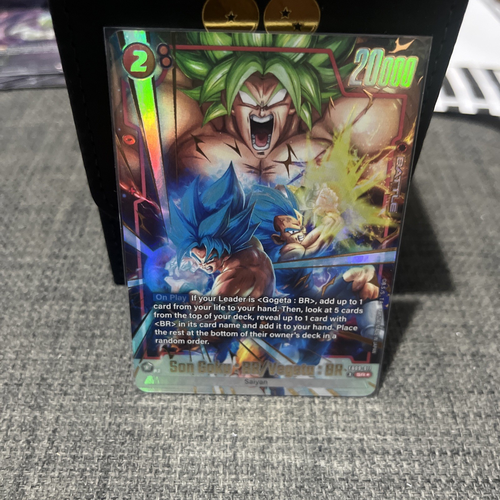 DBS FUSION WORLD FB09-011 SON GOKU: BR/VEGETA:BR SR ALT ART SUPER RARE NEAR MINT