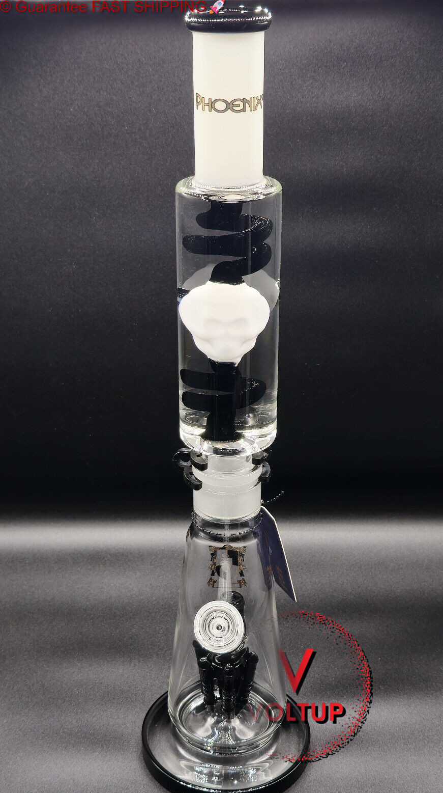PHOENIX STAR 18″ Skull Freezable Coil Bong 6 Arms Perc Water Pipe AUTHENTIC✅✅✅