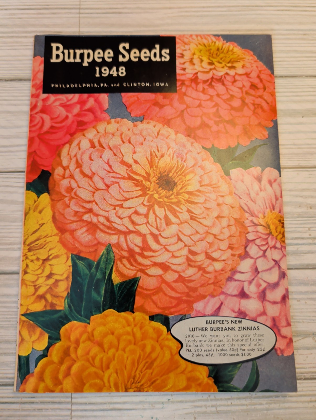 1948 Burpee Seeds Catalog w Envelope 127 Pgs Flowers Plants Fruits Beautiful