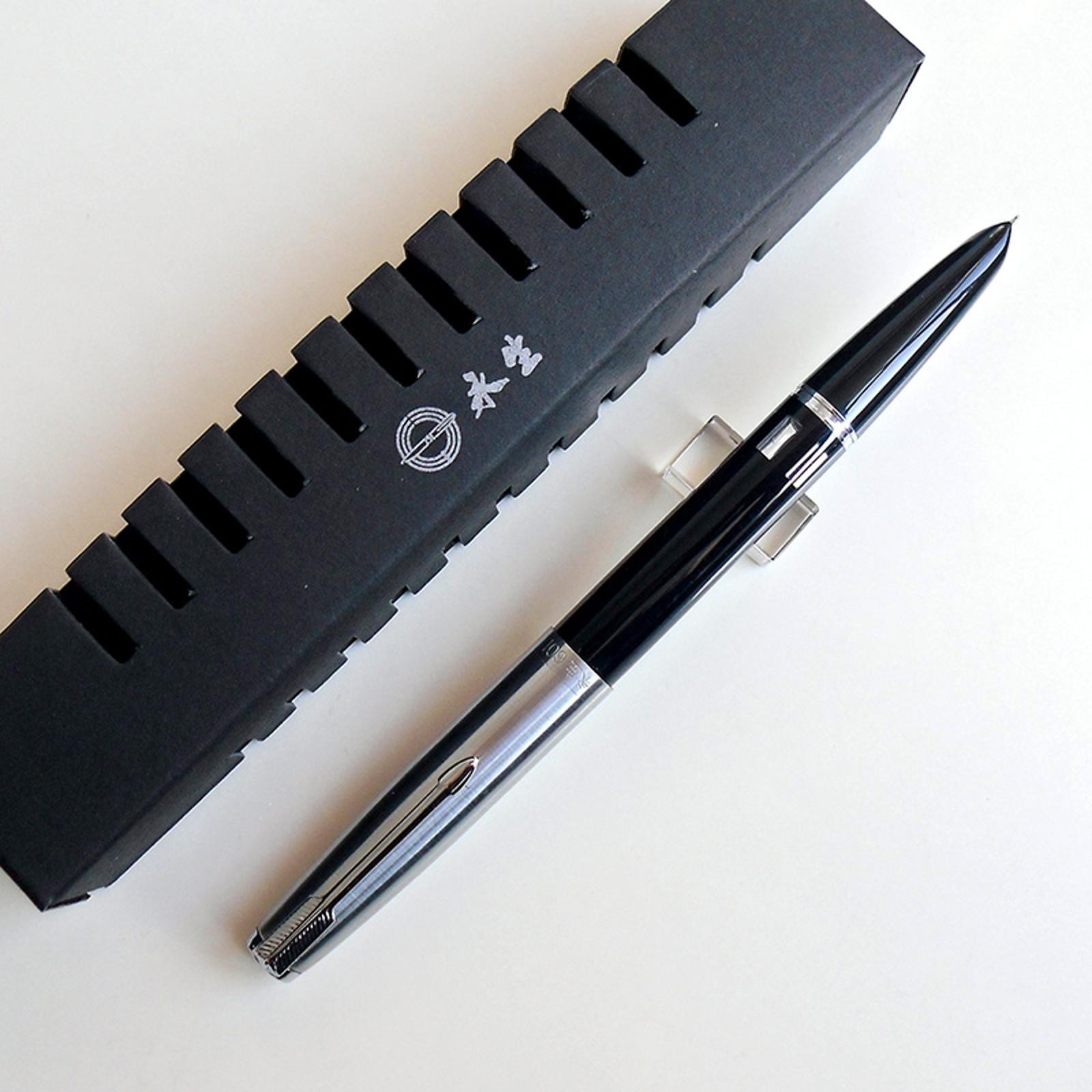 Vintage Wing Sung 601 Steel Cap Vacumatic Fountain Pen F Nib Ink Pen xx