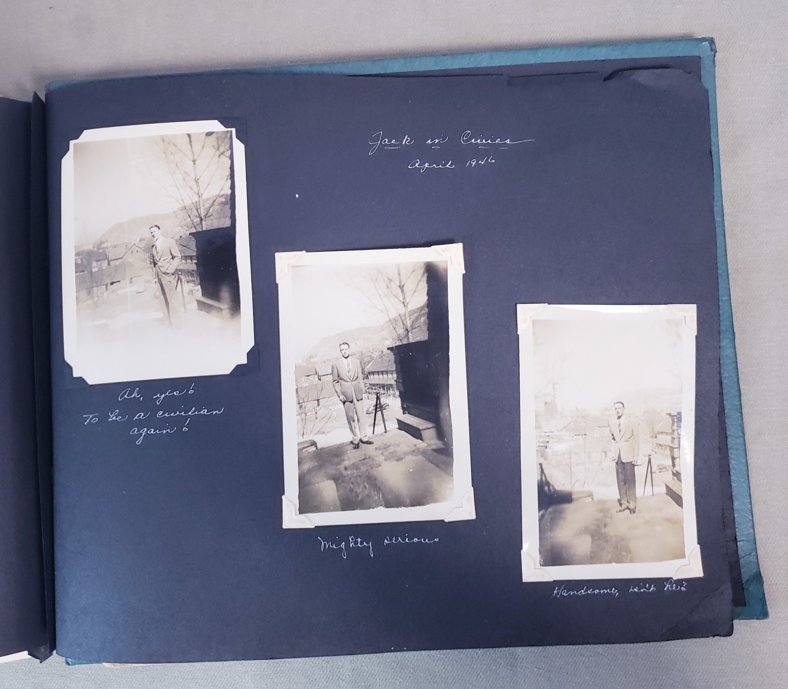 Album With 96 Photographs Various Many Military Men Photos Circa 1940s