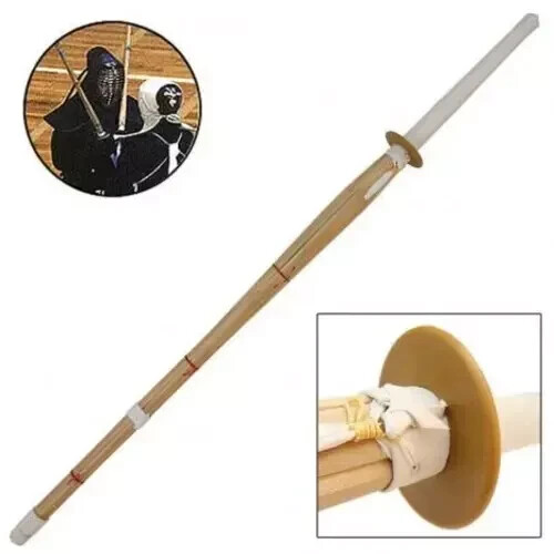MedievalDepot White And Yellow Kendo Shinai Bamboo Practice Katana Sword