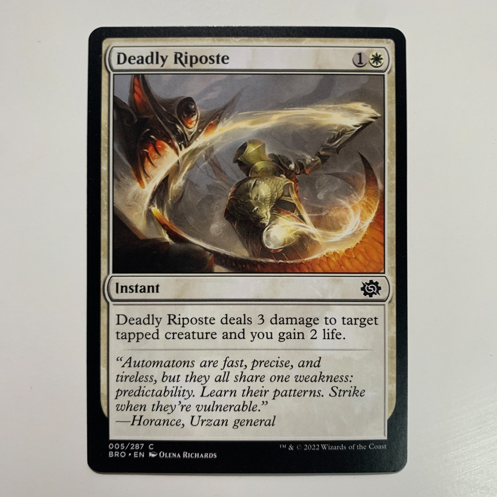 Deadly Riposte – 005/287 – The Brothers’ War – Magic: The Gathering