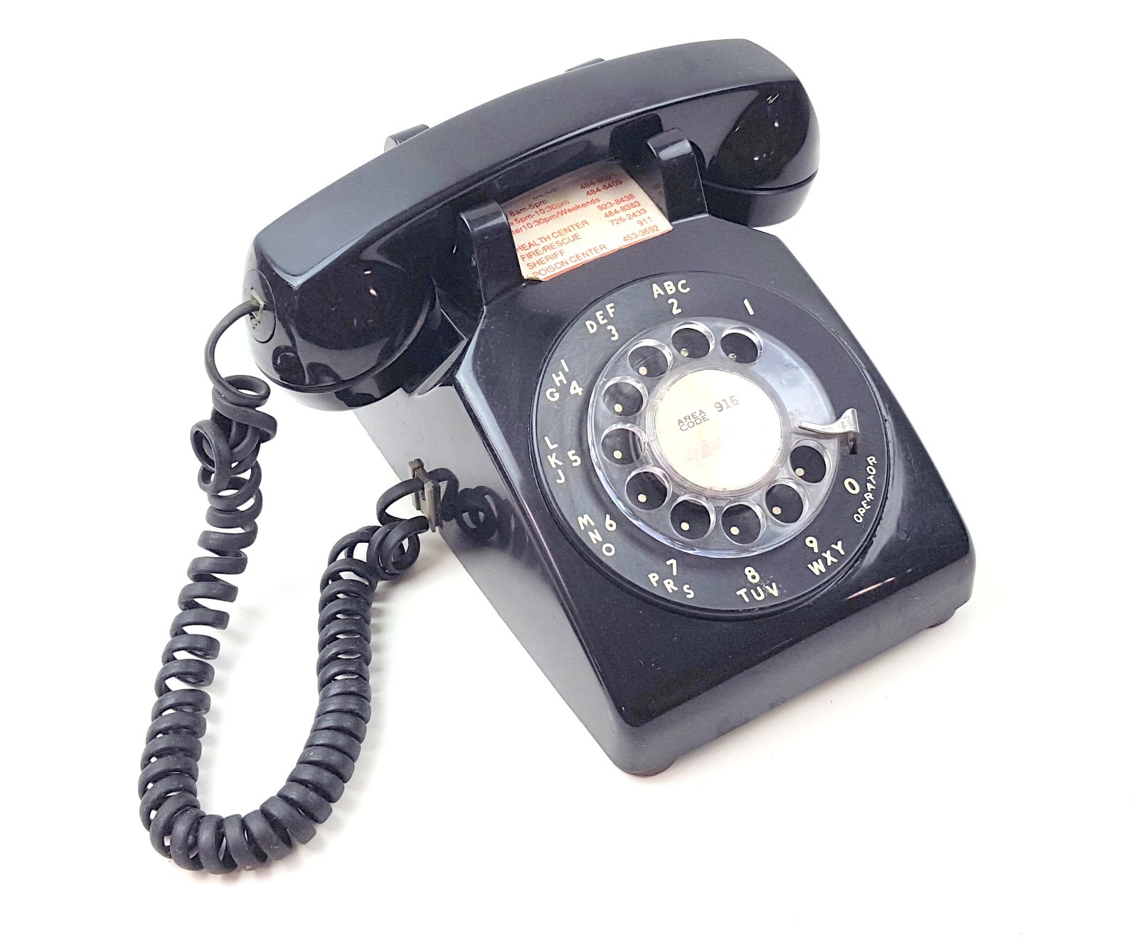 Vintage Western Electric Bell System Black Rotary Dial Telephone Model 500 Desk
