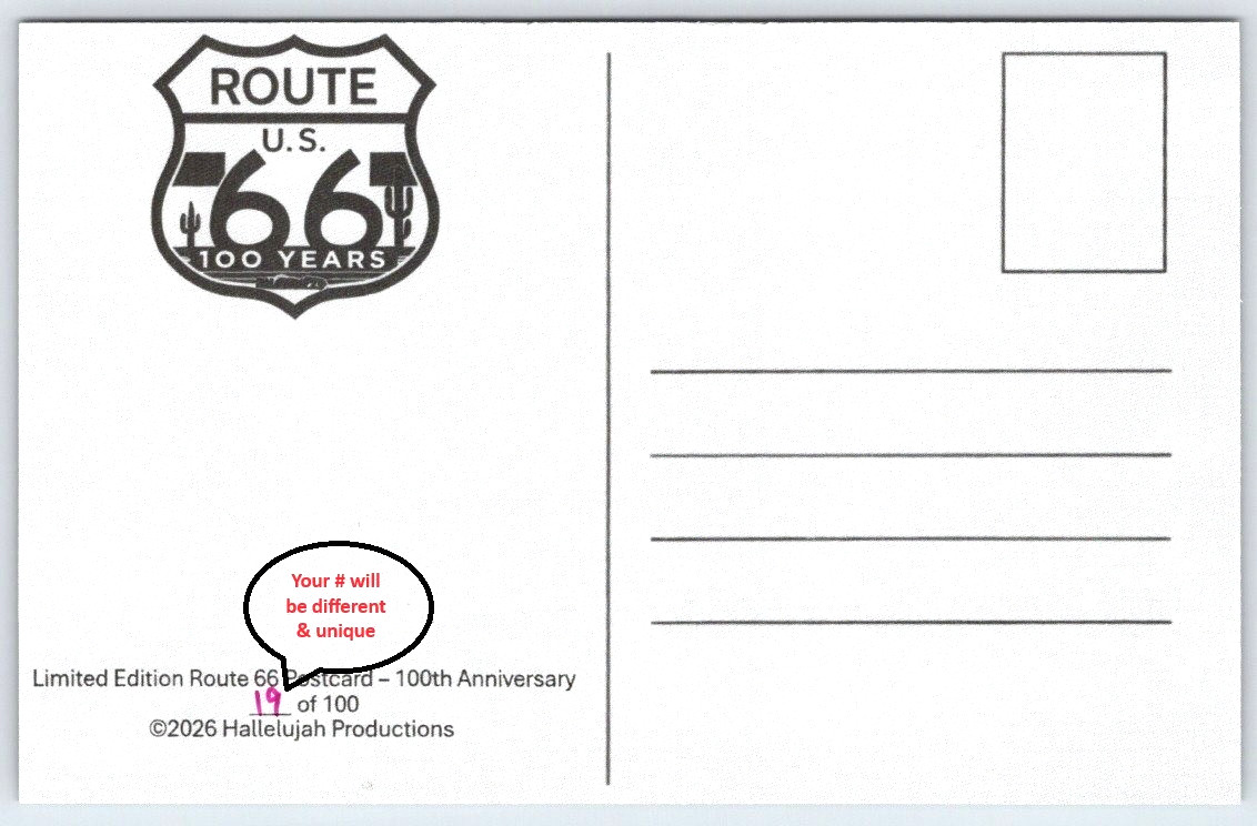 Route 66 Centennial Celebration 100 Years Art Nouveau 1920s Style New Postcard