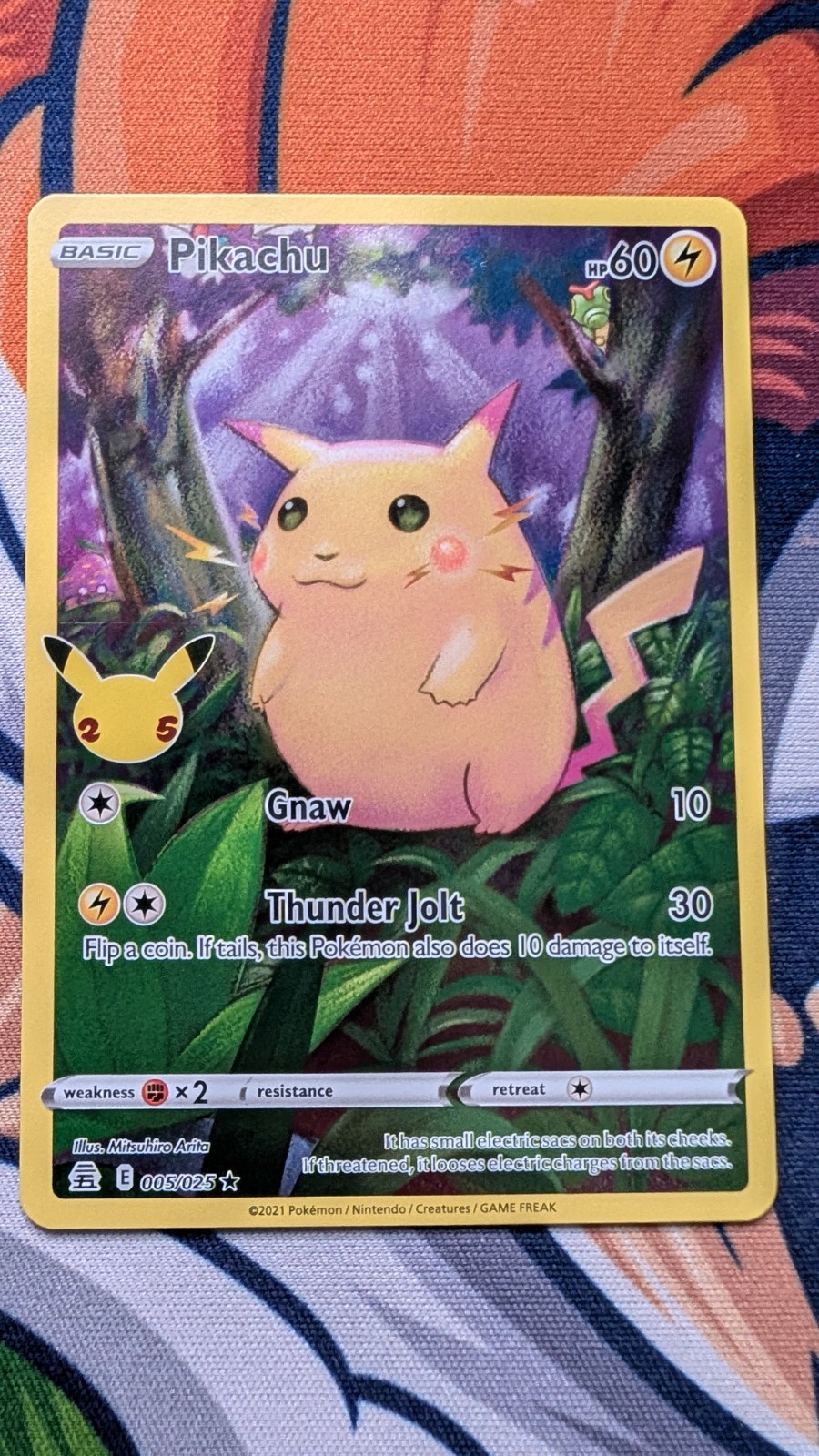Pokémon Pikachu TCG Holo Card Celebrations 005/025