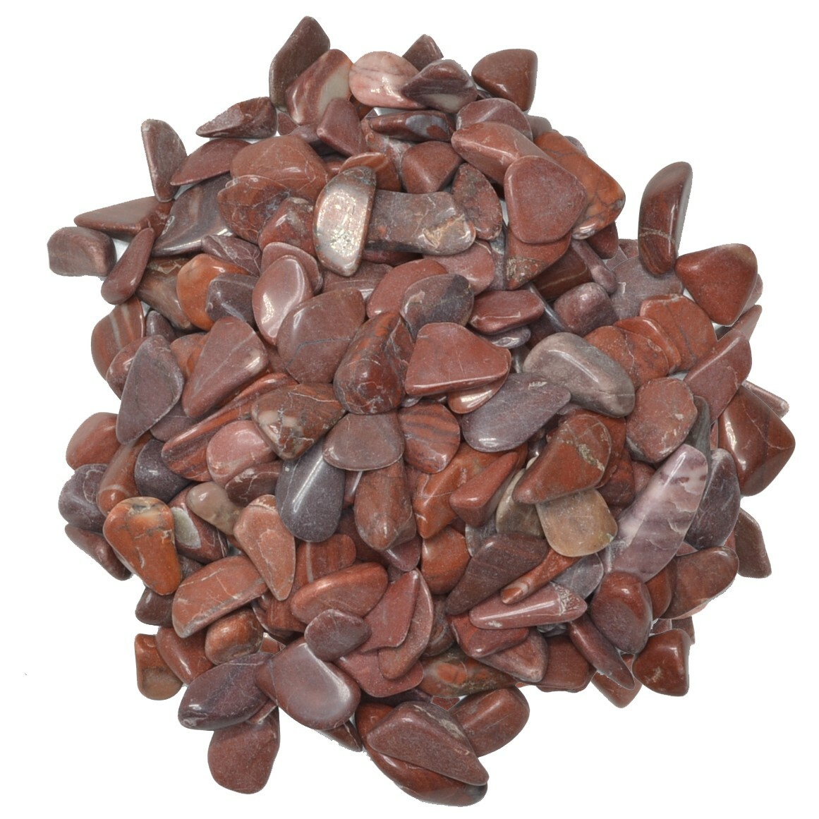 1 lb Red Striped Dolomite Tumbled Stones – Grade 1 – XXSmall – 0.25″ to 0.5″