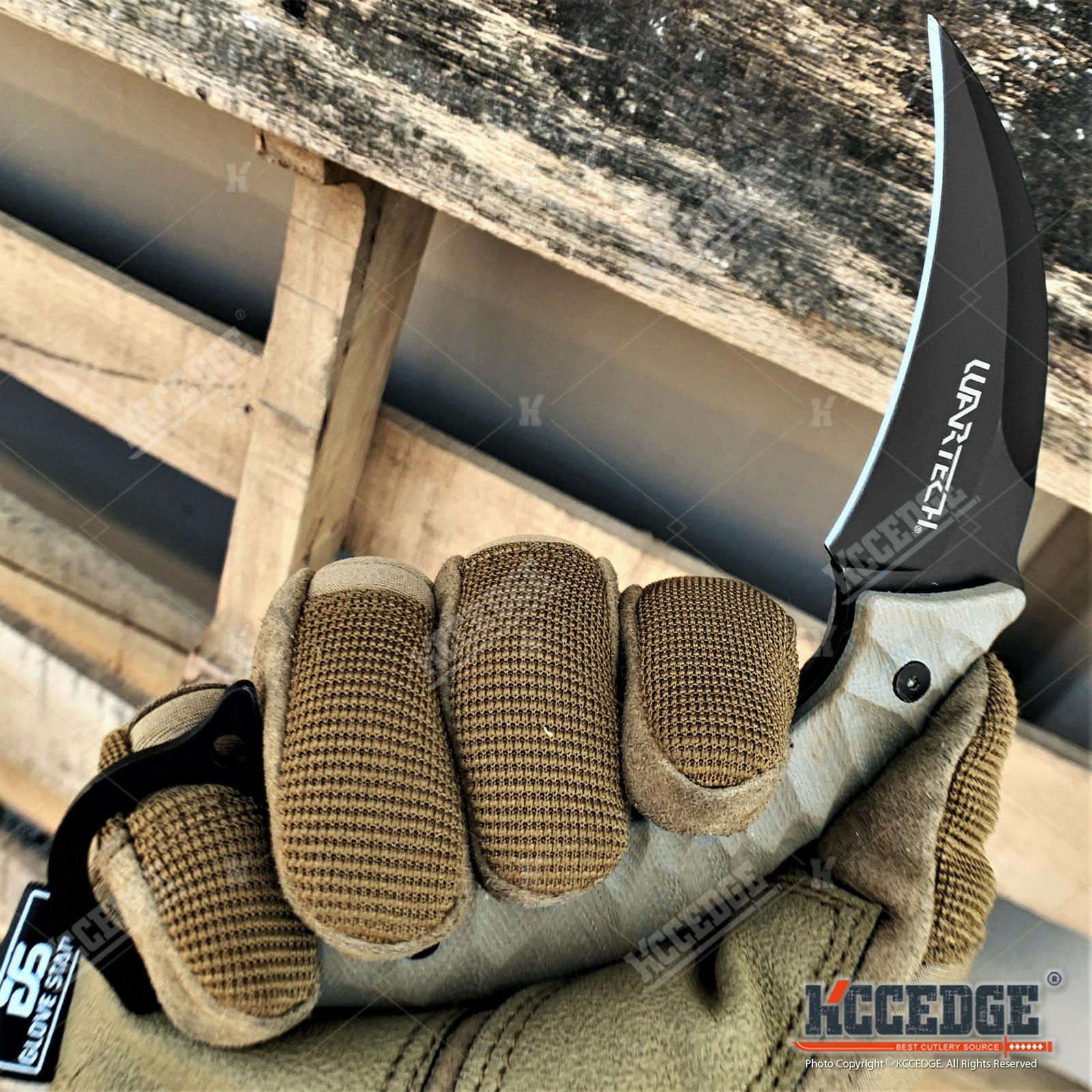 6.5″ Karambit Fixed Blade Knife Full Tang G10 Kydex Molle Clip Survival Knife