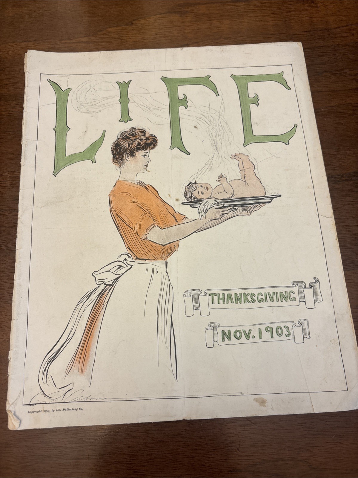 Life Magazine November 1903 Controversial Cover By Charles Dana Gibson -Complete