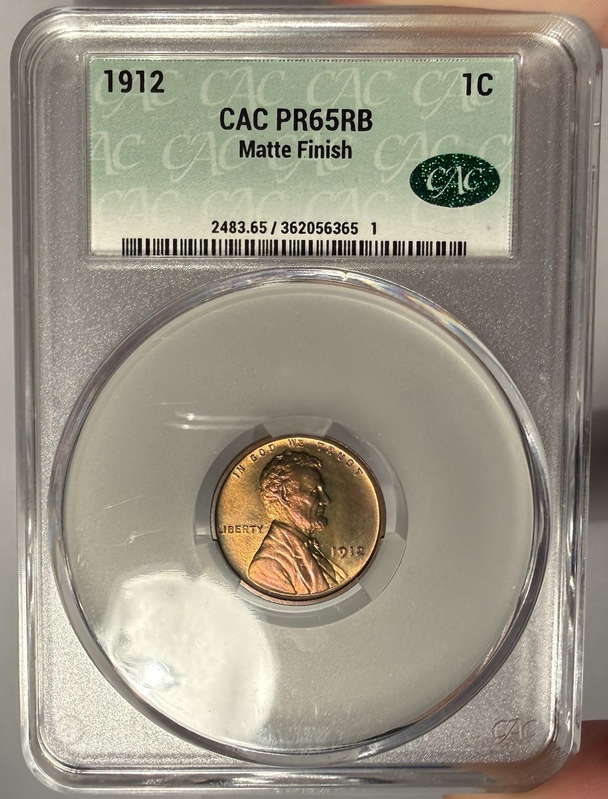 1912 Lincoln Cent Wheat Penny RED MATTE Proof *Scarce PF* Solid Gem PR++