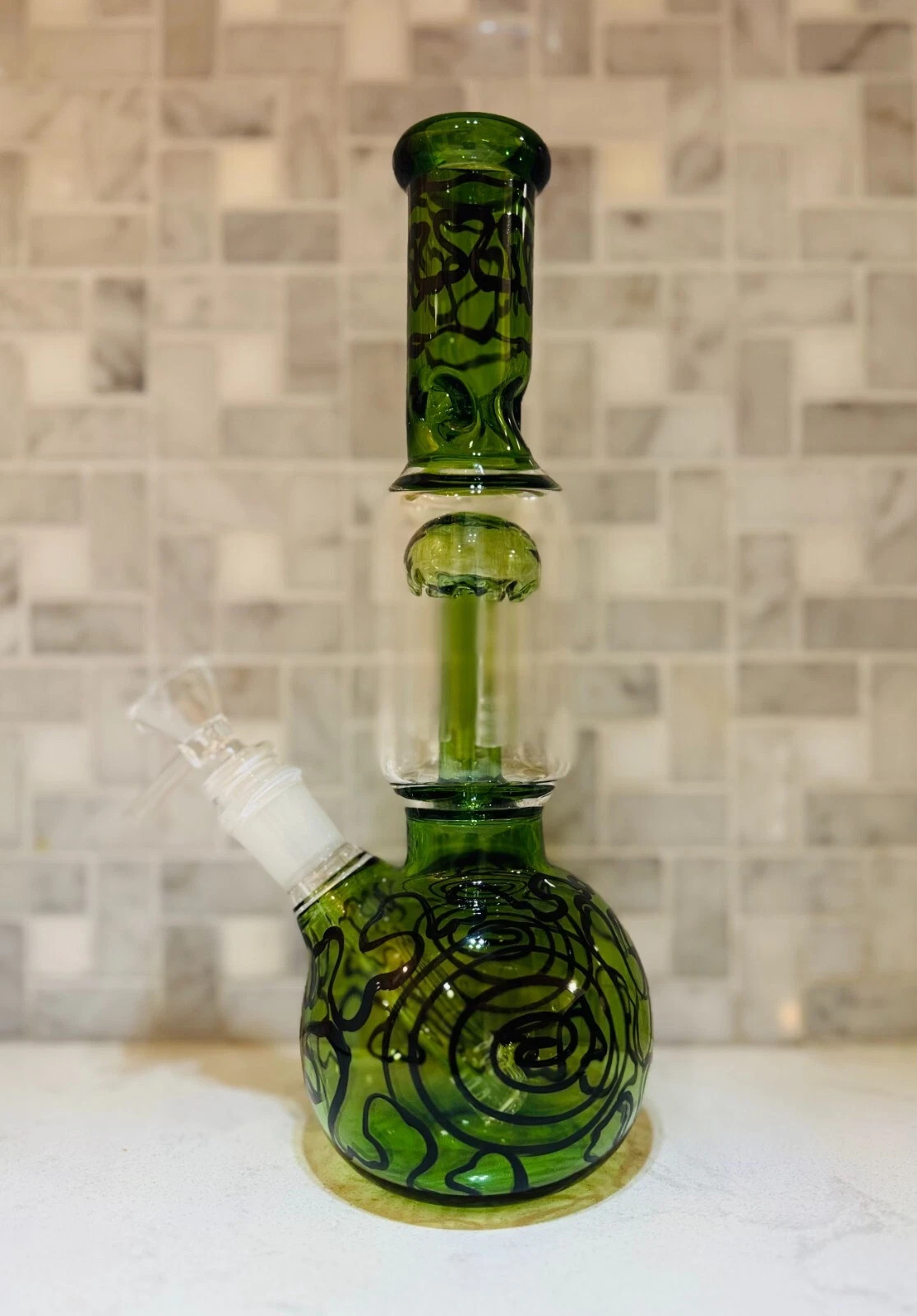 10″ Premium Thick Heavy Glass Beaker Bong Imitation Ceramics Water Bong