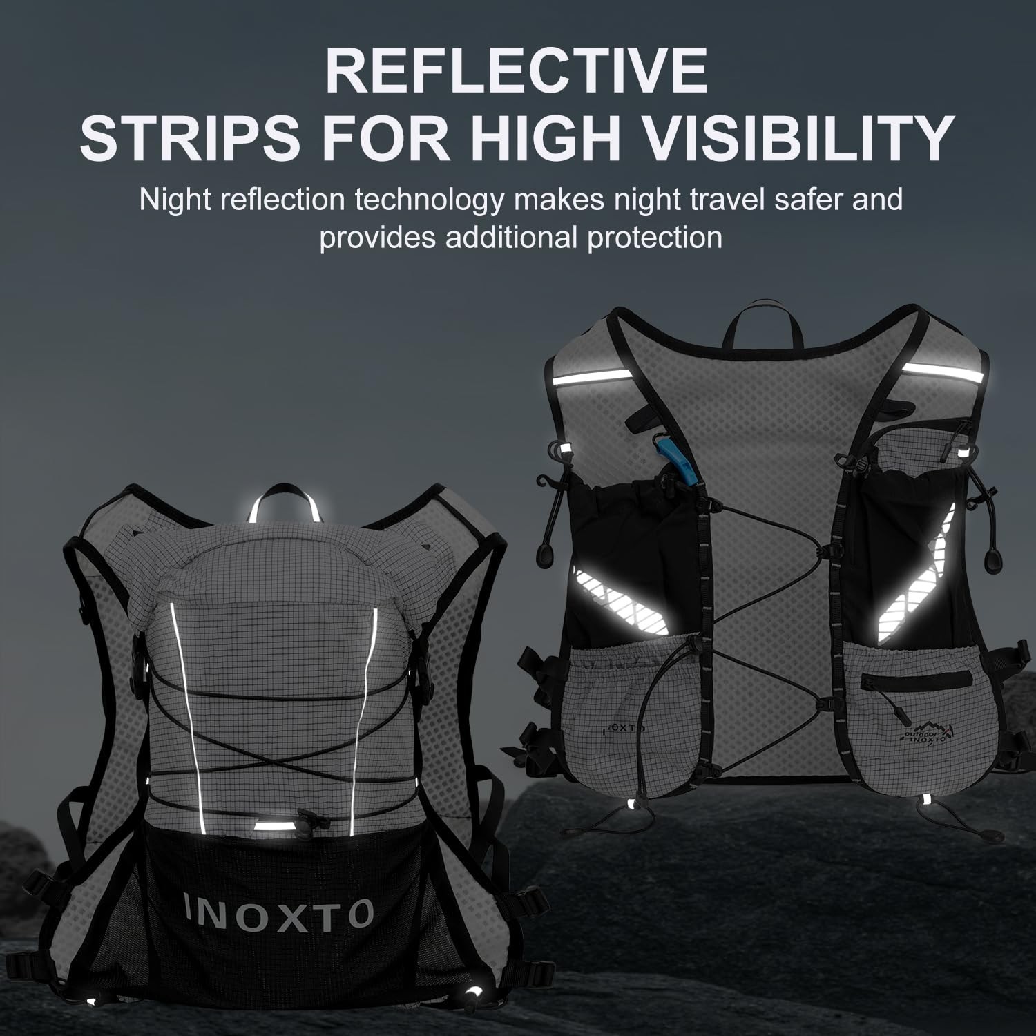 Running Hydration Vest Backpack, Lightweight Water Backpack with 1.6L Water B…