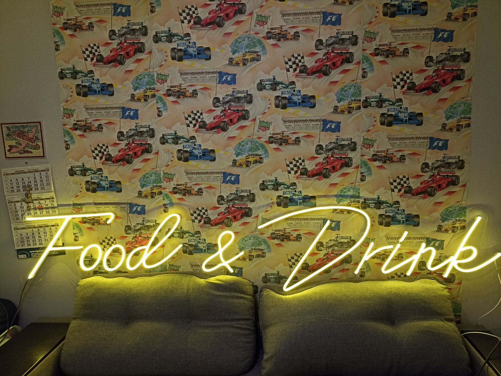 Food and Drink neon sign, bar neon sign, fast food neon sign (size 35″)
