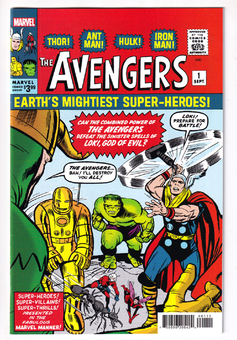 AVENGERS #1 Facsimile Edition 1st Avengers Reprint 2023 NM-