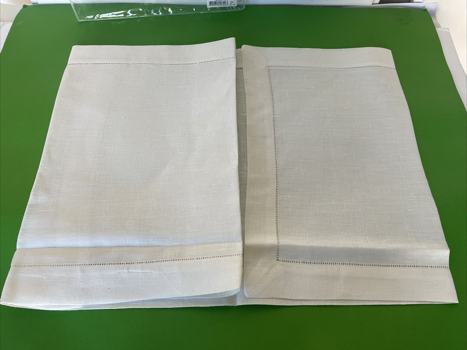 Sferra Hem Stitched Linen 902 Festival Oyster Table Runner 15 in x 54 in