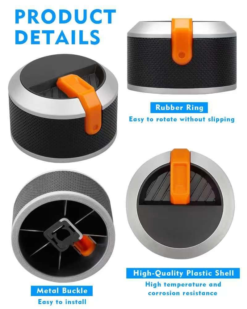 YWG Blackstone Frying Pan 2 Burner Knobs, 2-Piece Set 5 inches, Black