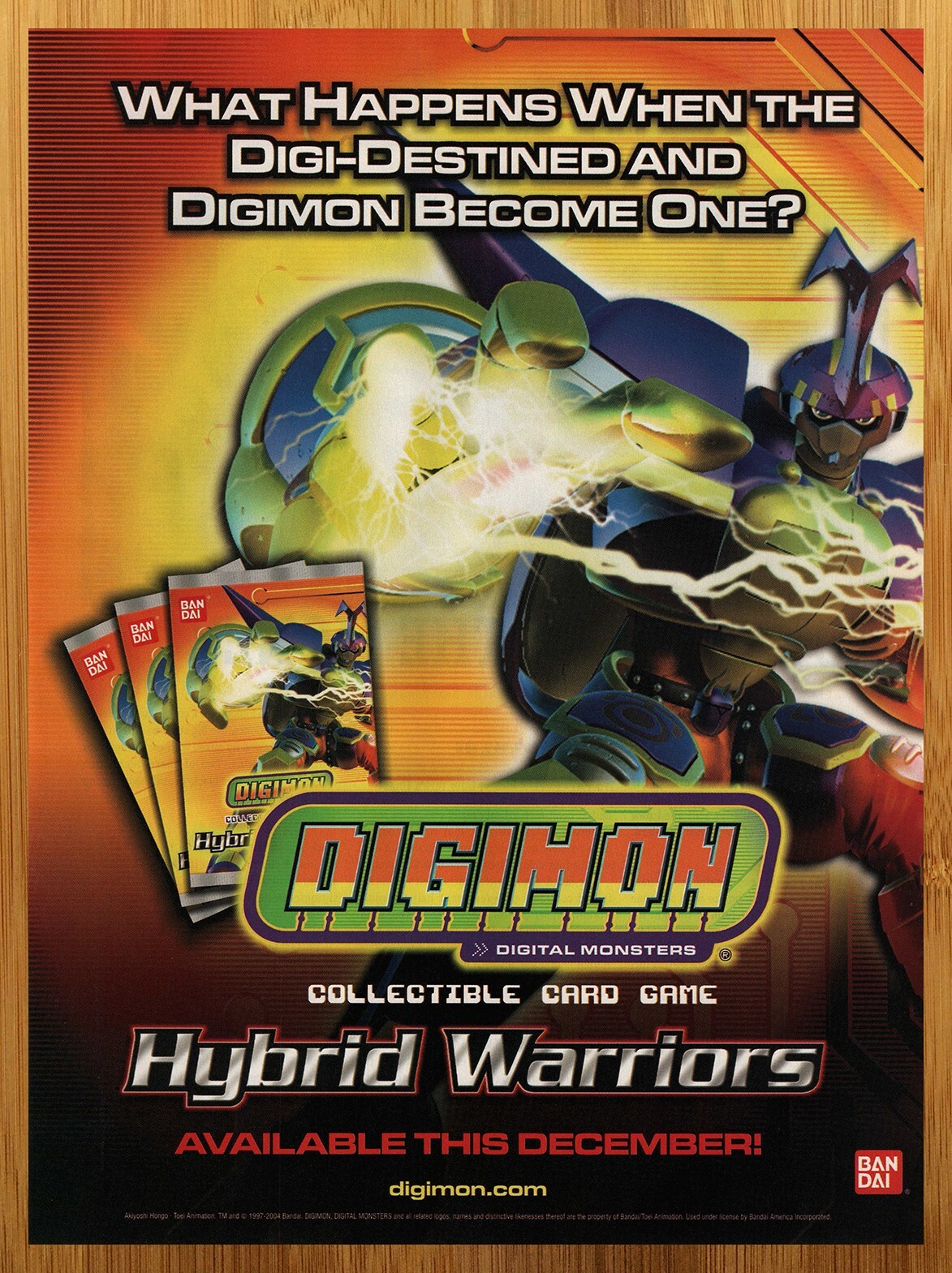 2005 Digimon CCG Hybrid Warriors Vintage Print Ad/Poster TCG Card Game Art 00s