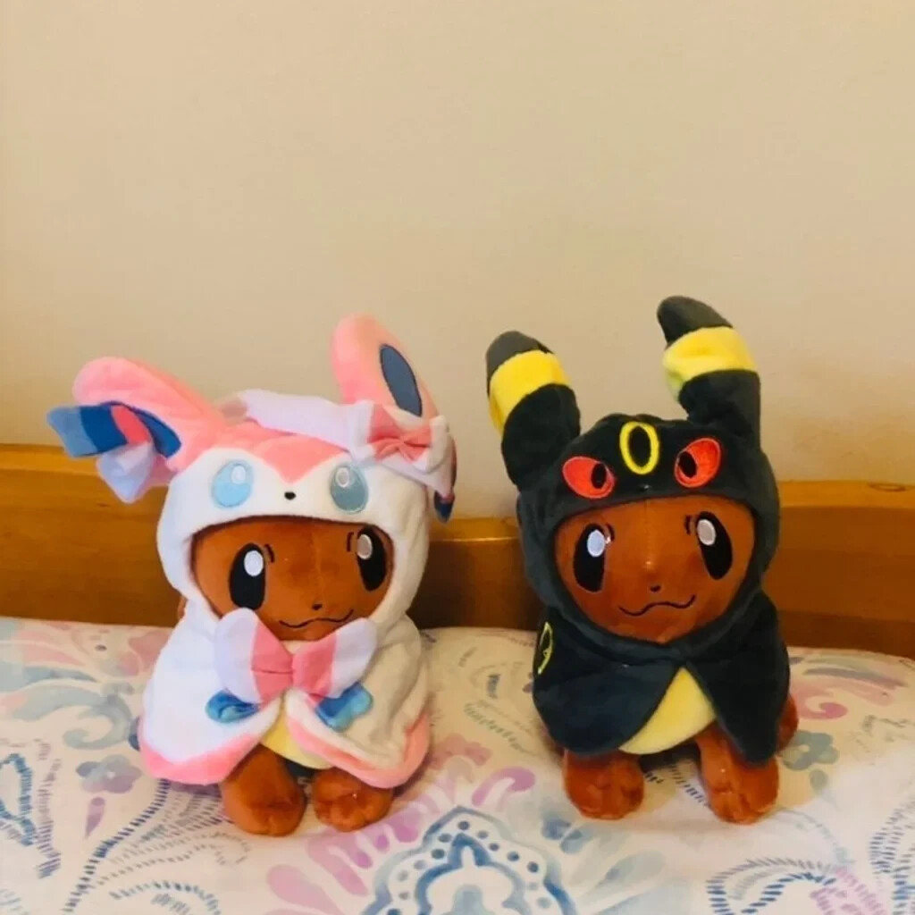 New 8in Umbreon Sylveon Eevee Evolution Cape Outfit Halloween Costume Doll Kid