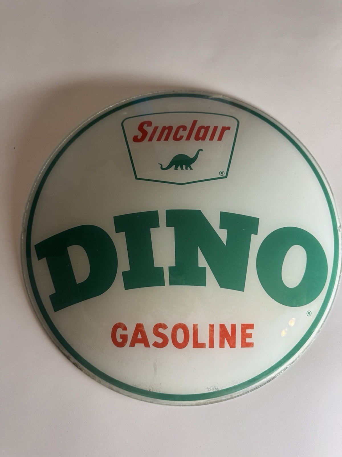 Vintage Original Sinclair Gas Pump Dino Gasoline Globe Single Glass Lens