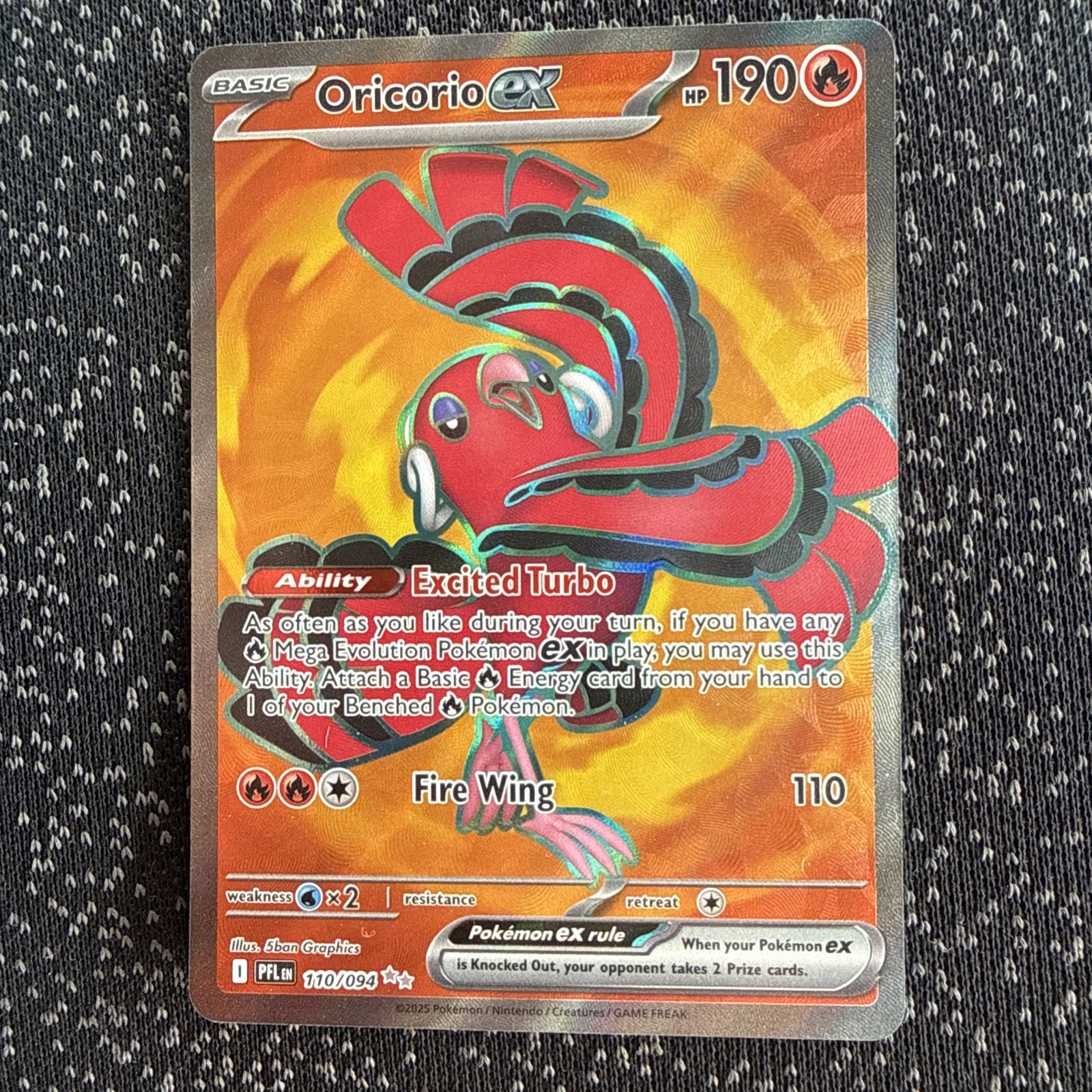 Oricorio ex 110/094 Ultra Rare Phantasmal Flames Pokemon Holo Near Mint