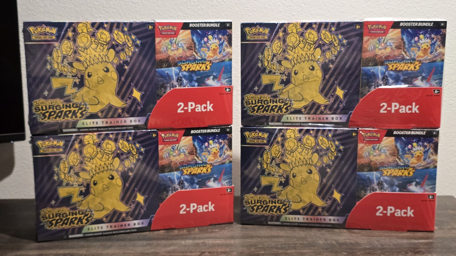 Pokémon Surging Sparks Elite Trainer Box ETB/Booster Bundle Costco 2-Pack SEALED