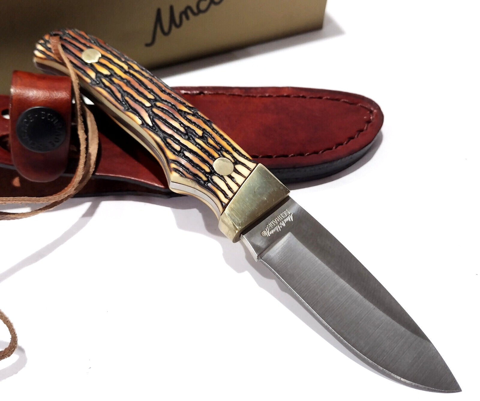 Schrade Old Timer Uncle Henry Pro Hunter Mini Full Tang Fix Blade Skinning Knife