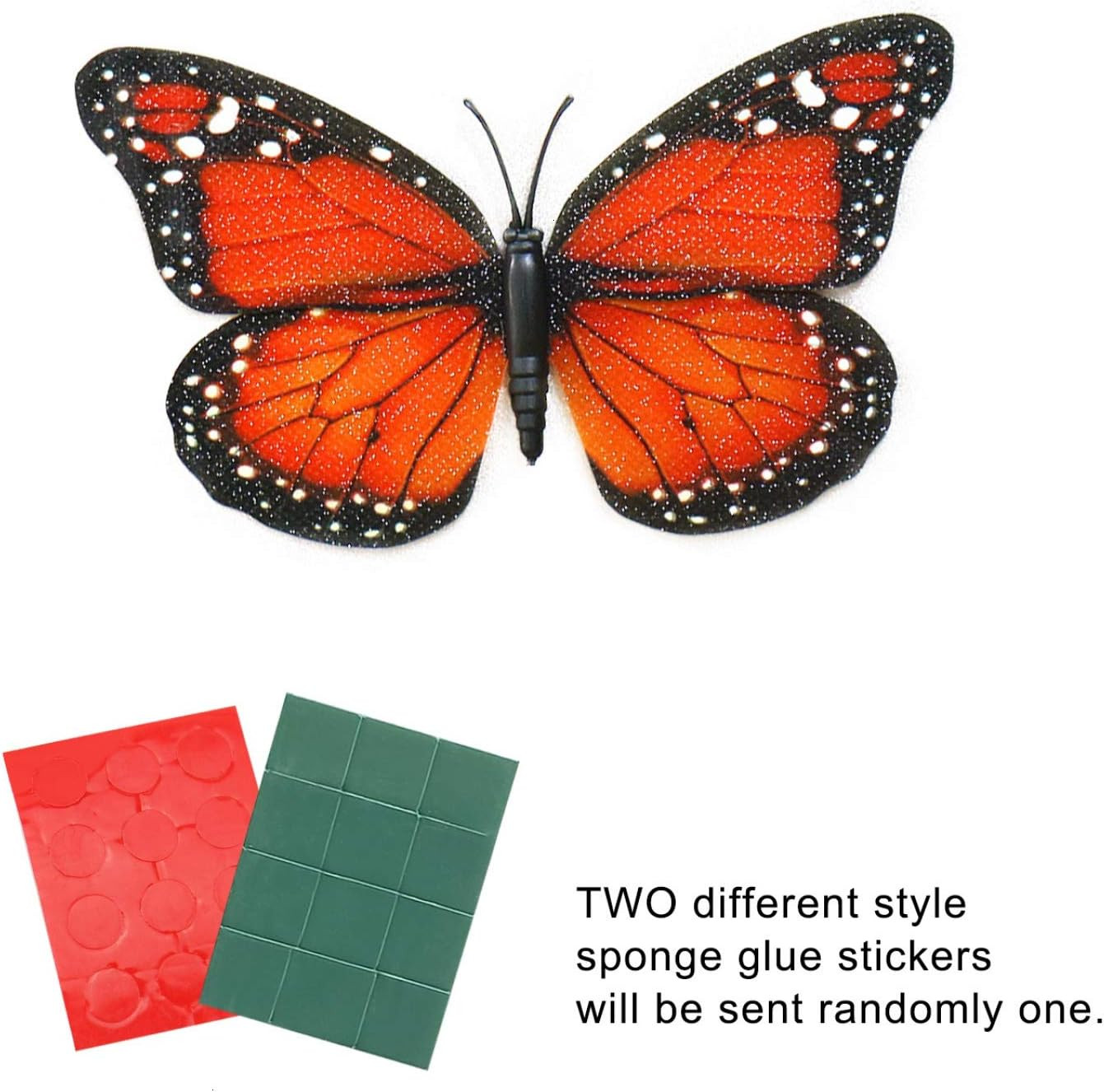 Monarch Butterfly Decorations, 4.72” Orange Premium Artificial Monarch Butterfl