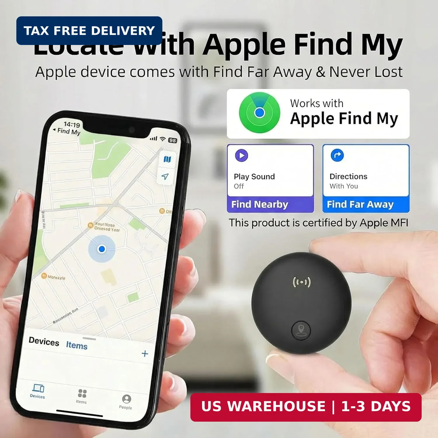 GPS Tracker for Vehicles, Real-Time Tracking for Cars w/Magnetic | No Monthly Fe
