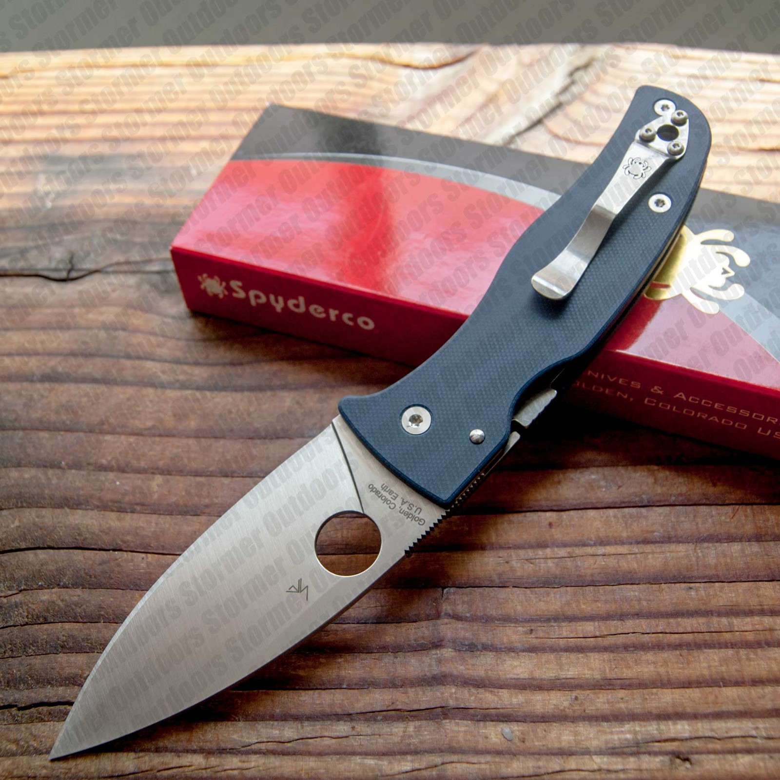 Spyderco Bodacious Knife Compression Lock CPM SPY27 Steel Blue G-10 C263GPCBL