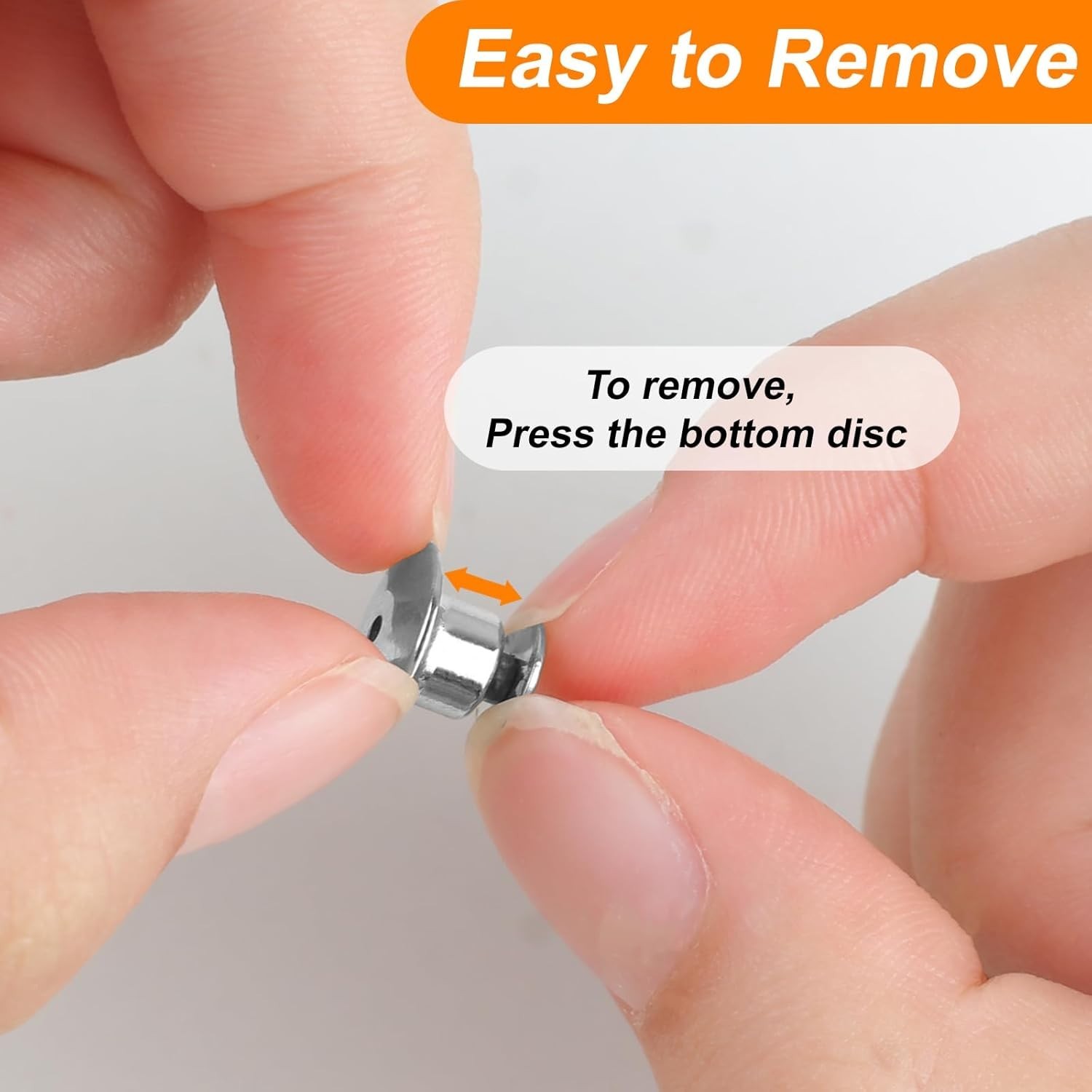 Phinus Pin Backs 50PCS Metal Locking Pin Backs for Badges Lapel Pins Silver