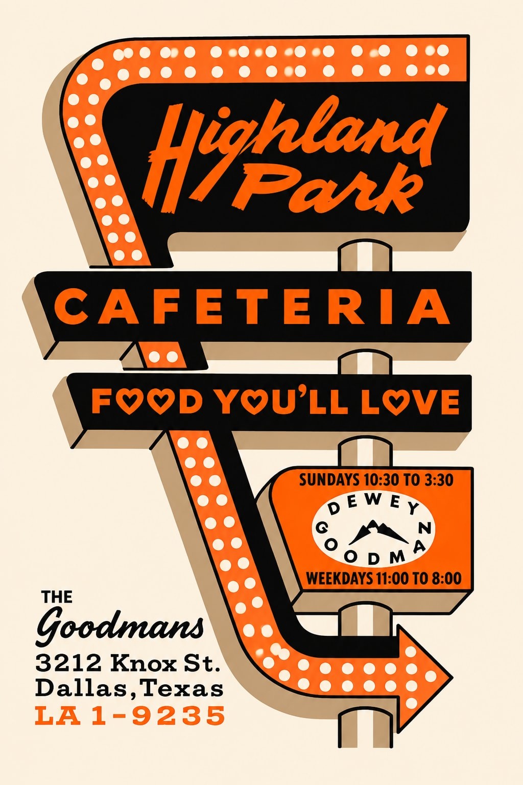 Highland Park Cafeteria 🍽️ Poster – 24×36” Premium Matte Paper 200gsm